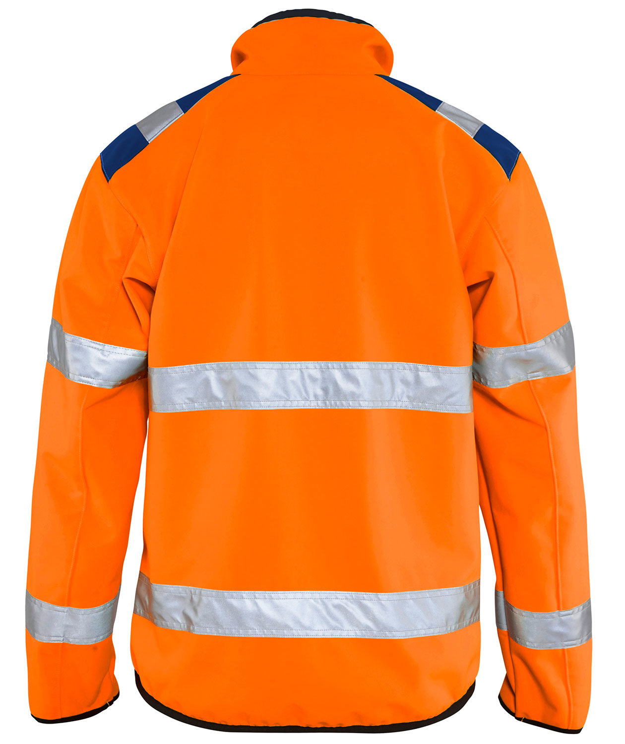Bl&aring;kl&auml;der softshelljacka, Varsel Orange/Marinbl&aring;