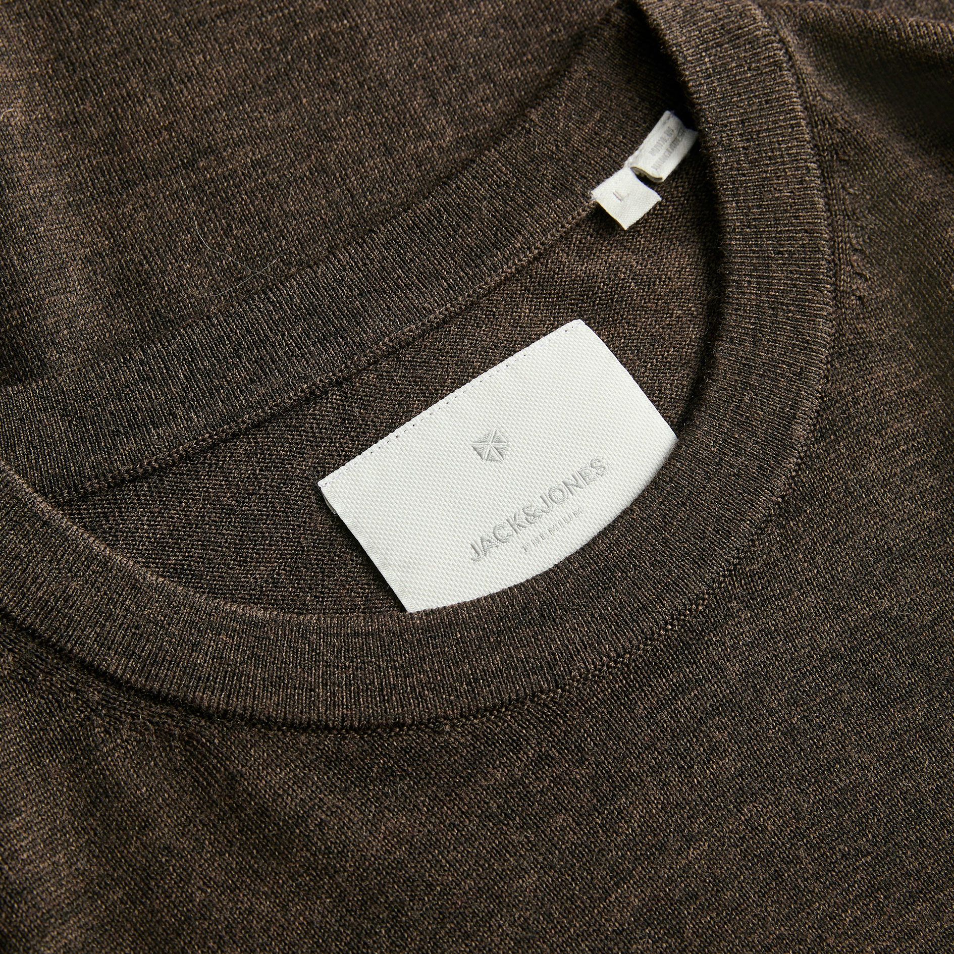 Jack & Jones Premium JPRCCMERINO striktr&oslash;je med merinould, Delicioso Melange, large image number 2