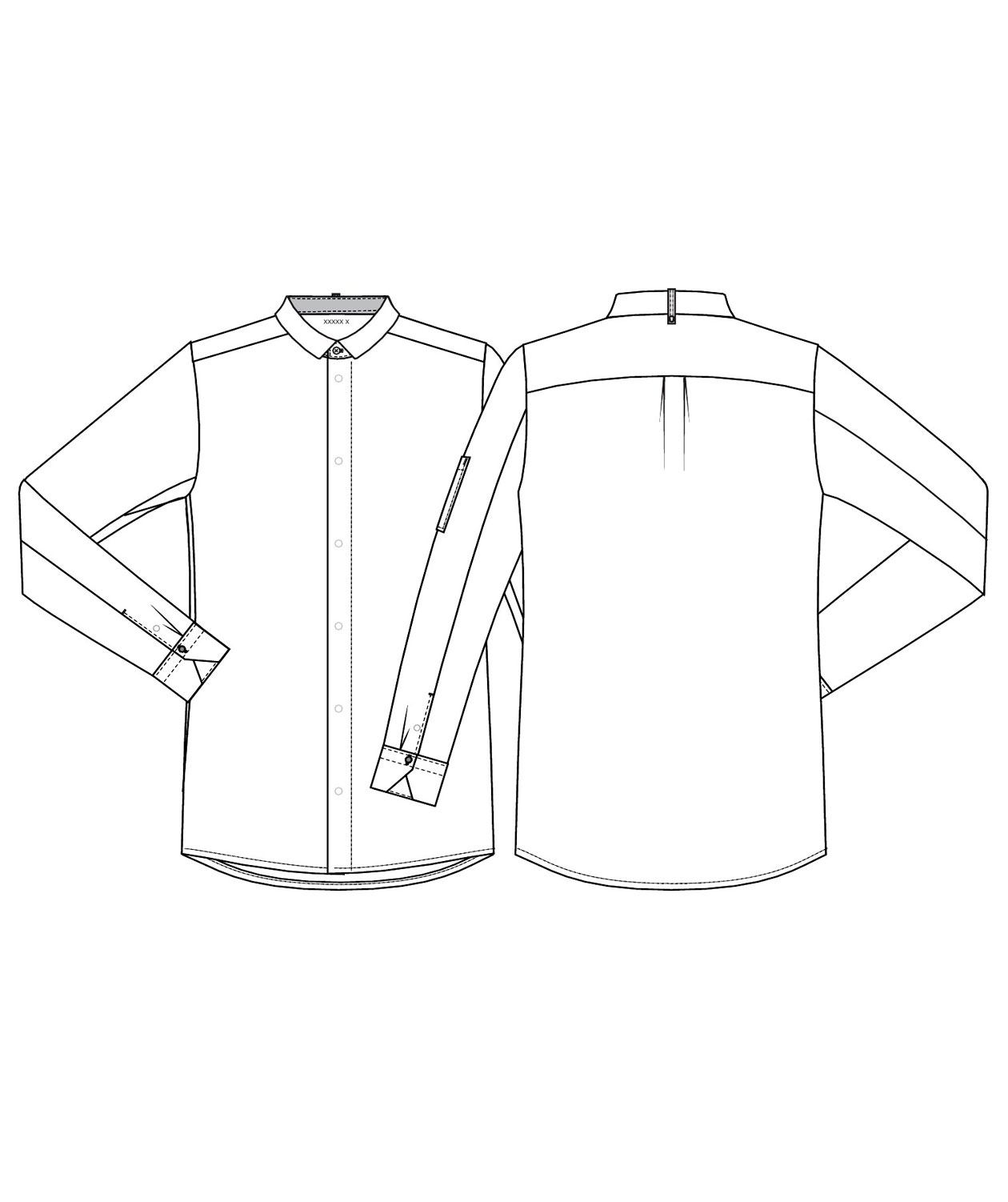 Kentaur modern fit chefs-/service shirt, White, large image number 3