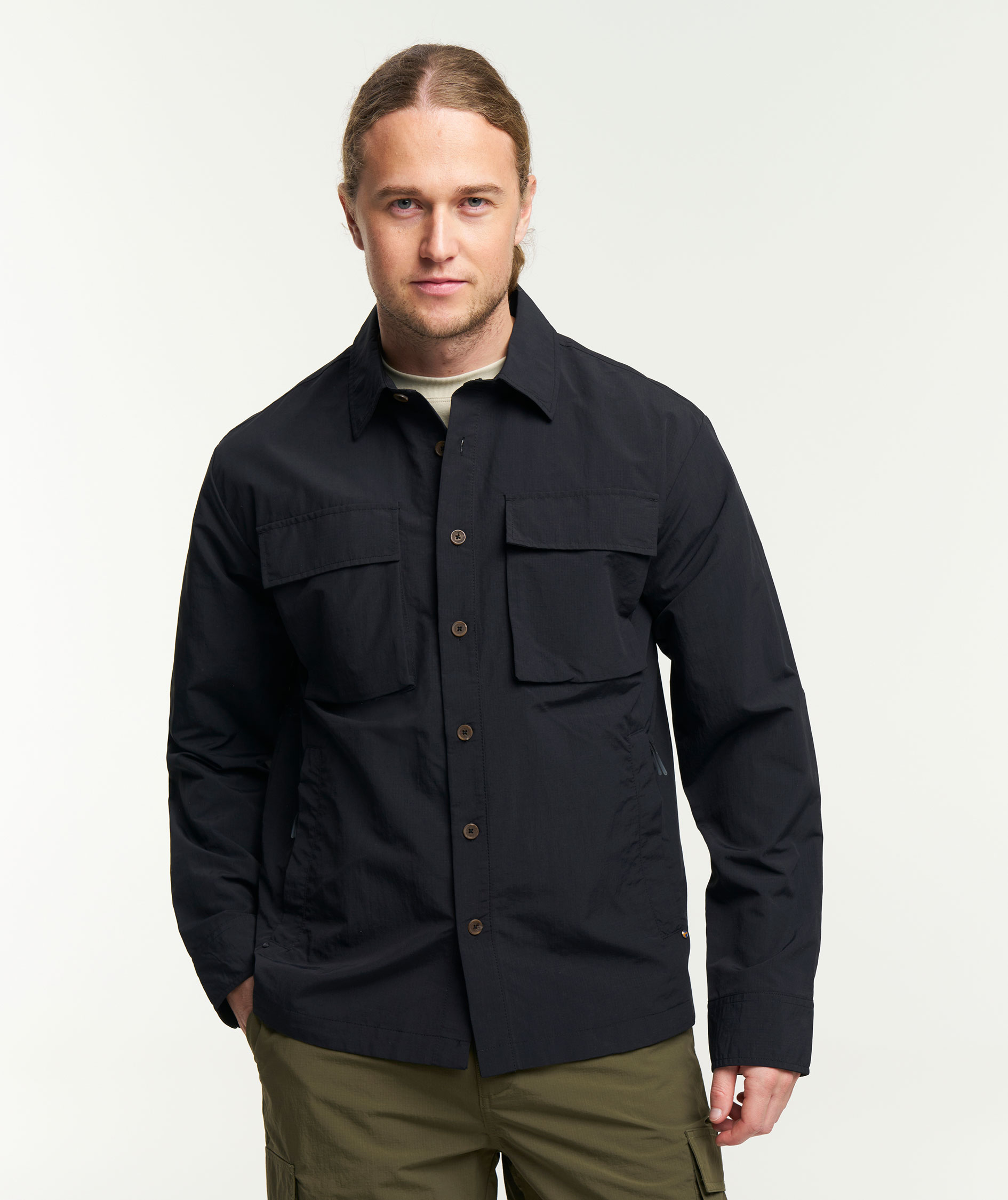 Tenson overshirt, Sort, large image number 1