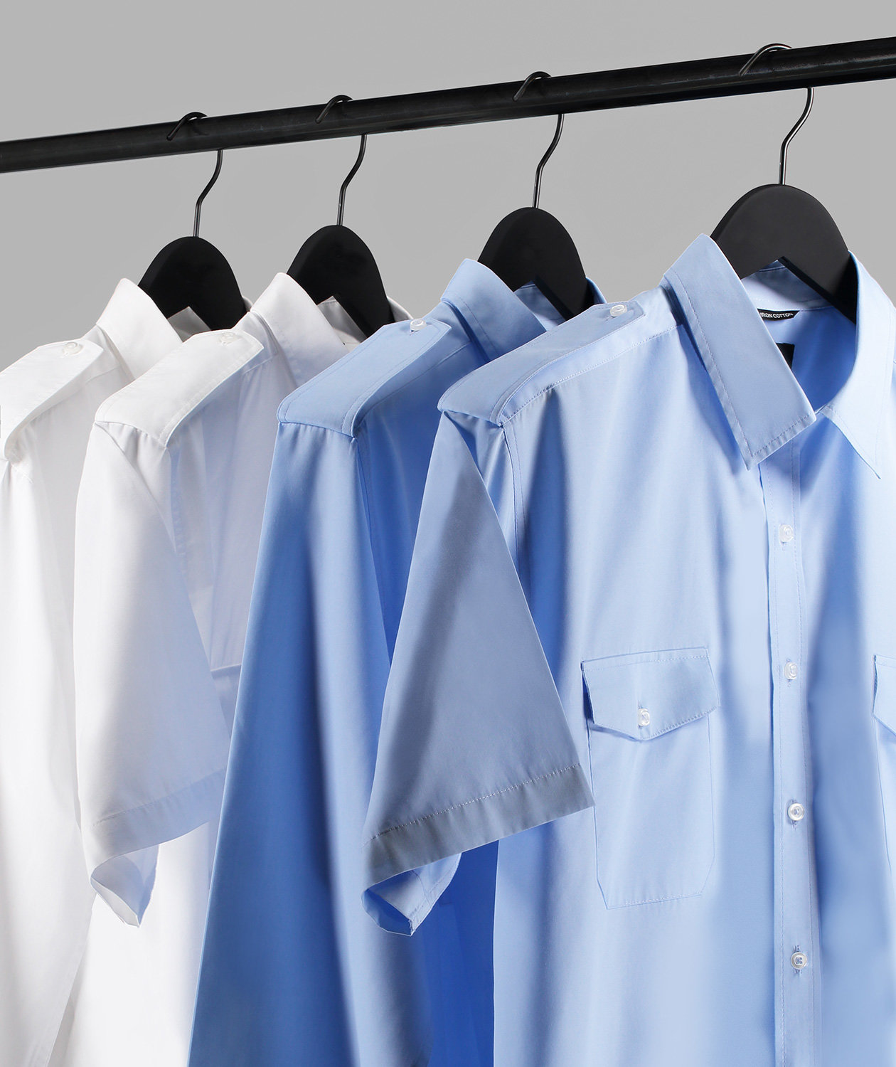 ID short-sleeved uniform shirt, Light Blue, large image number 3