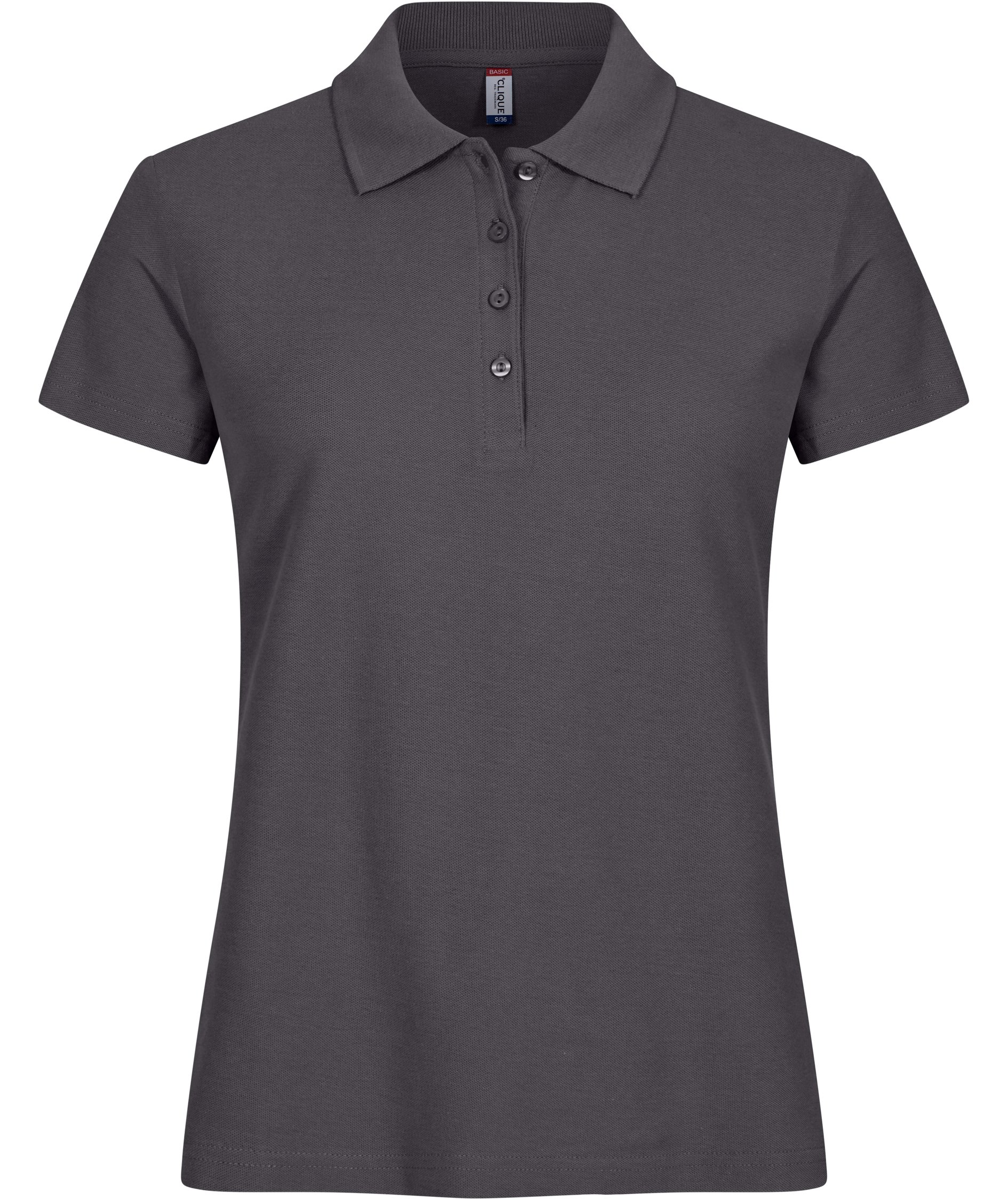 Clique Basic dame polo T-Skjorte, Metal Grey, Metal Grey, swatch