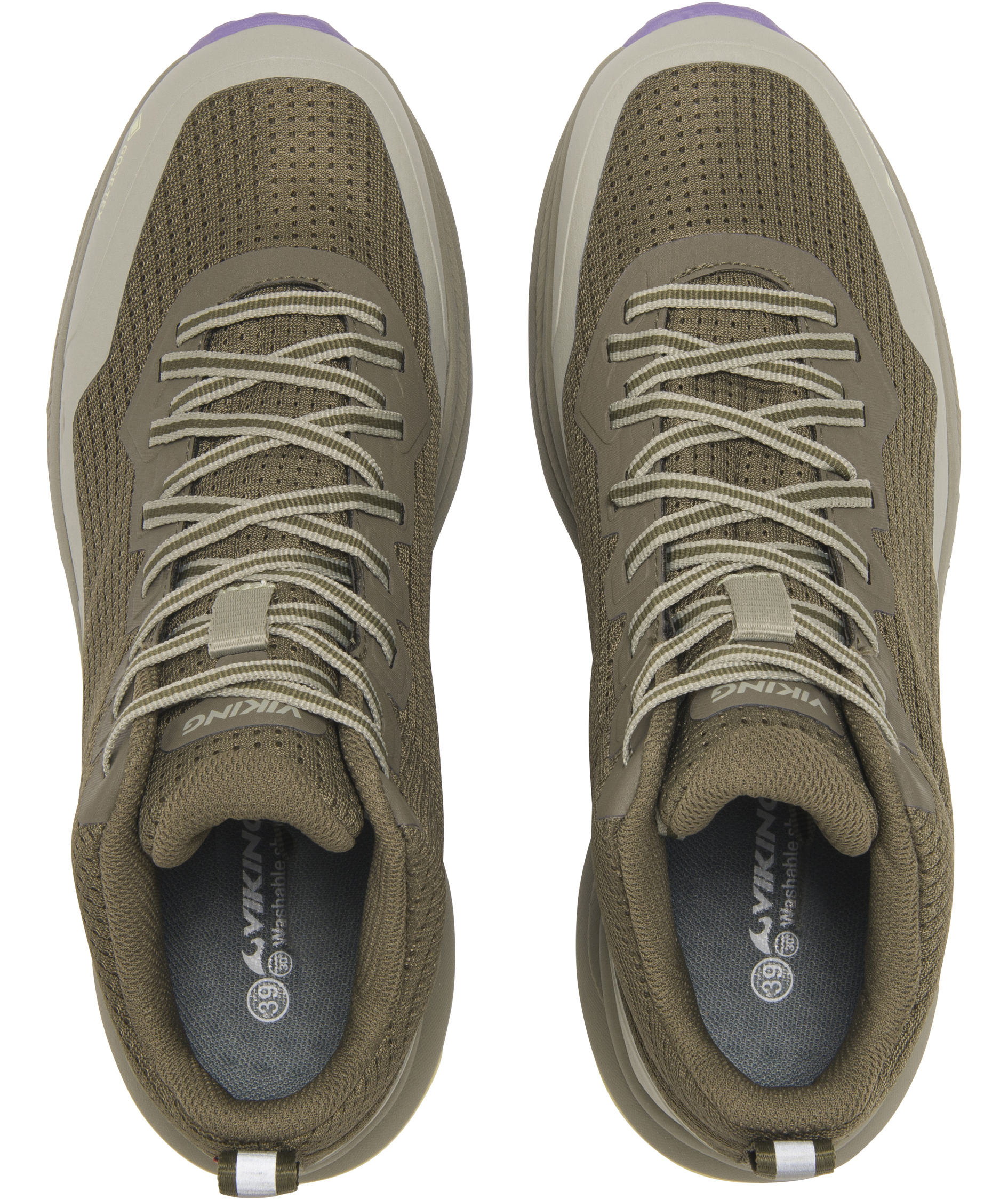 Viking Motion Mid GTX dame sneakers, Olive/lila, large image number 3