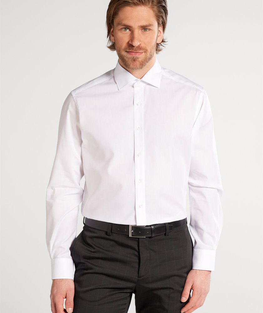 Eterna Uni Modern fit Poplin skjorte, White 