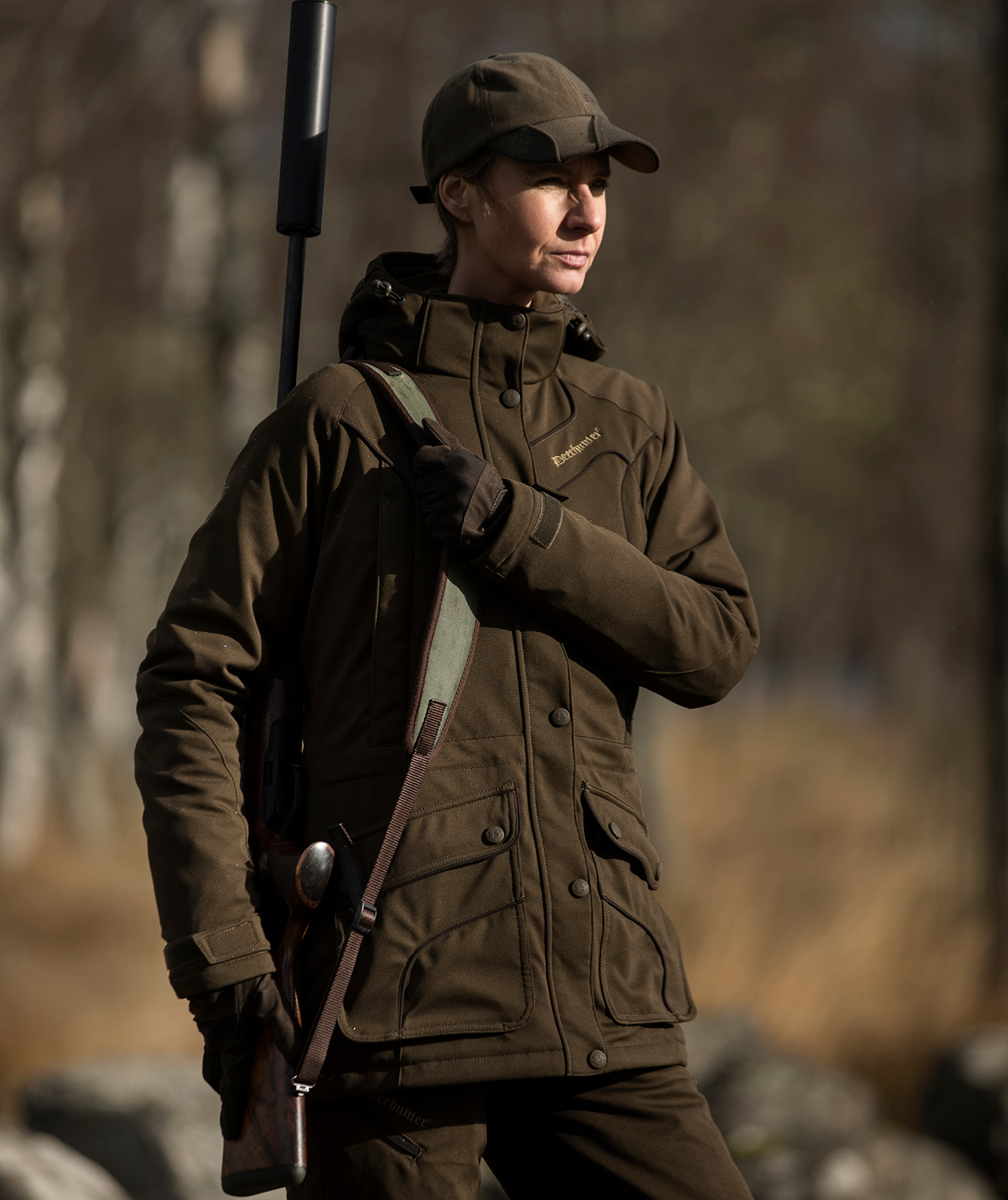 Deerhunter Lady Mary dame jaktjakke, M&oslash;rkegr&oslash;nn, large image number 3