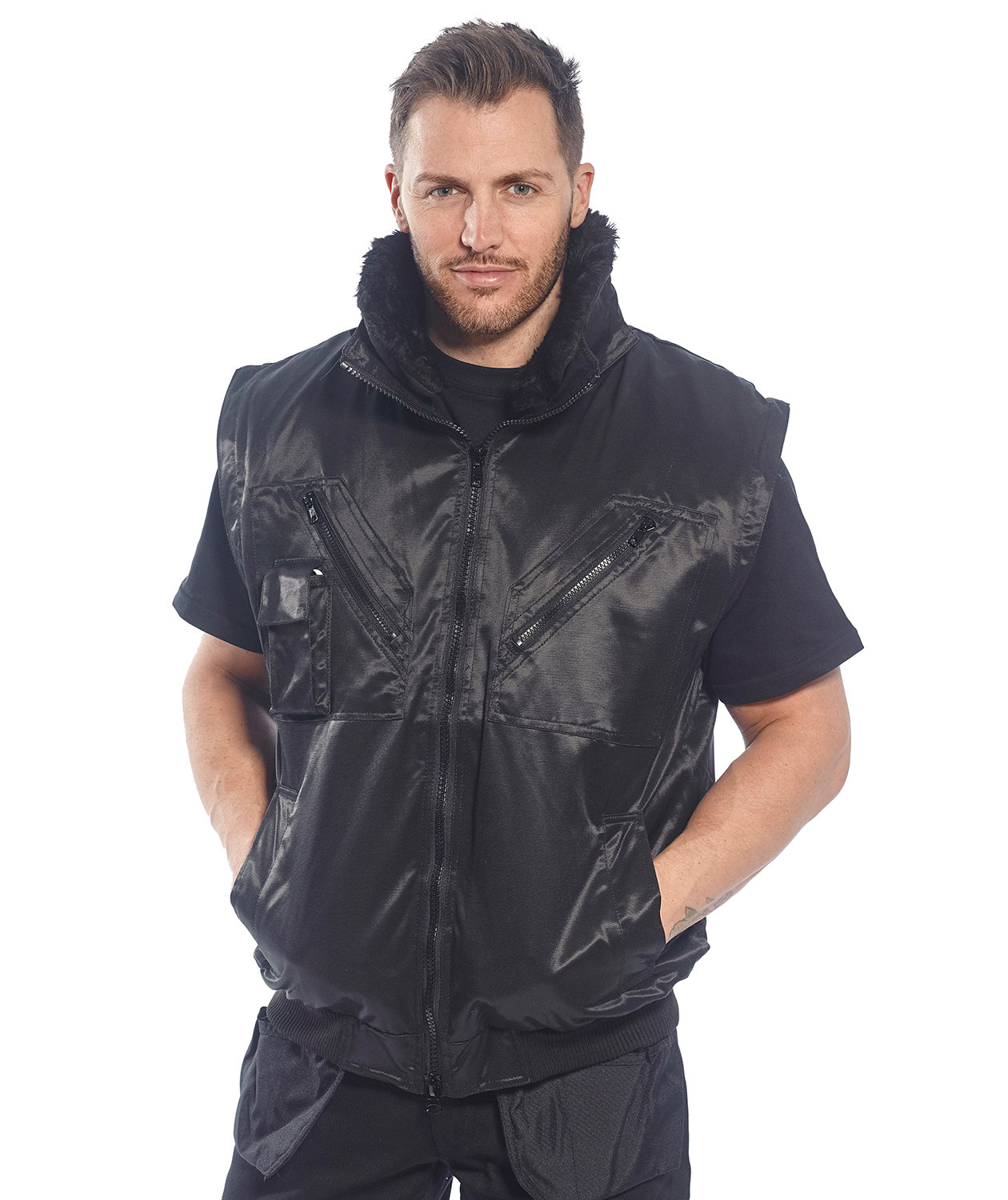 Portwest 4-i-1 pilotjacka, Svart