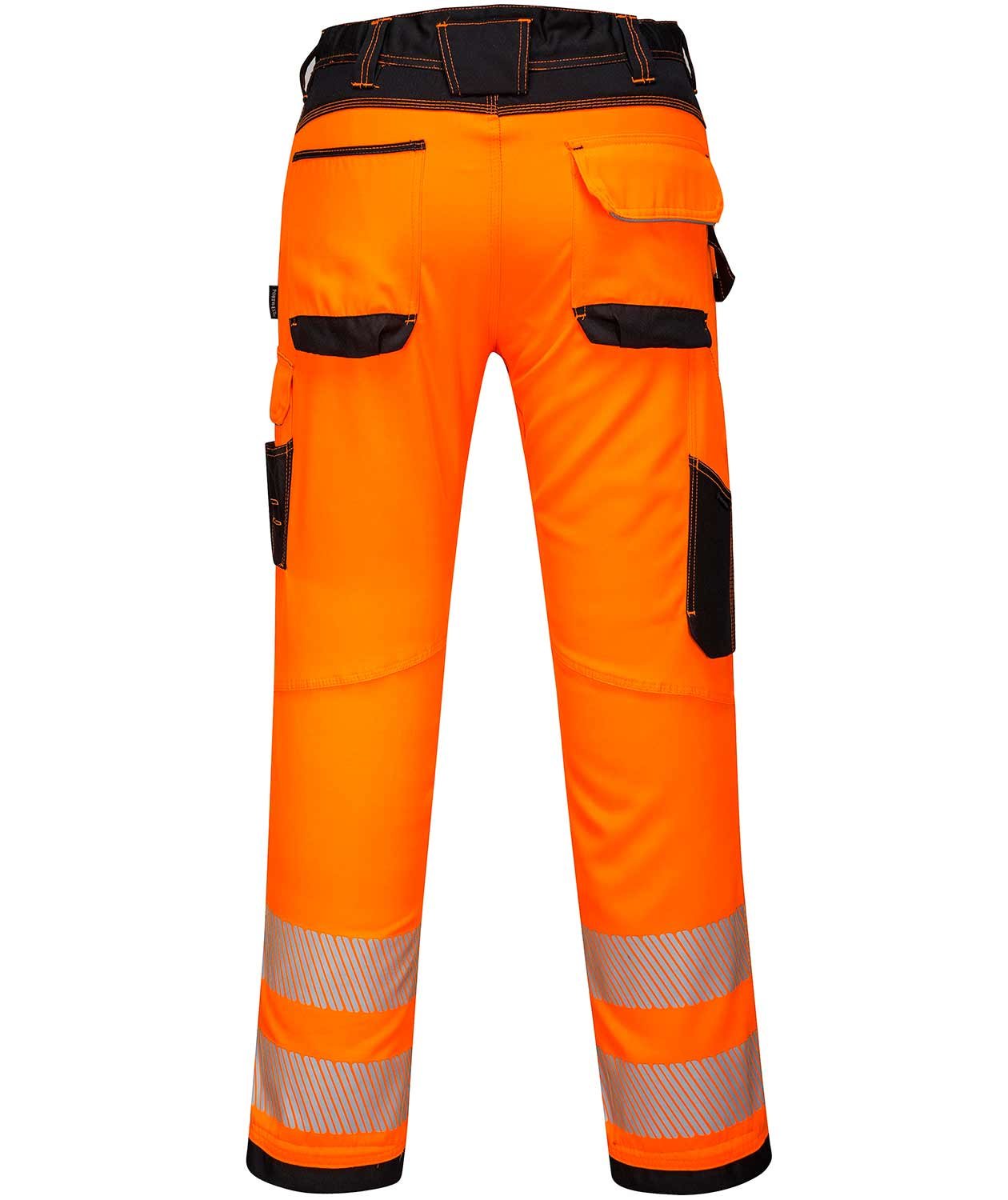 Portwest PW3 arbejdsbukser, Hi-Vis Orange/Sort, large image number 1
