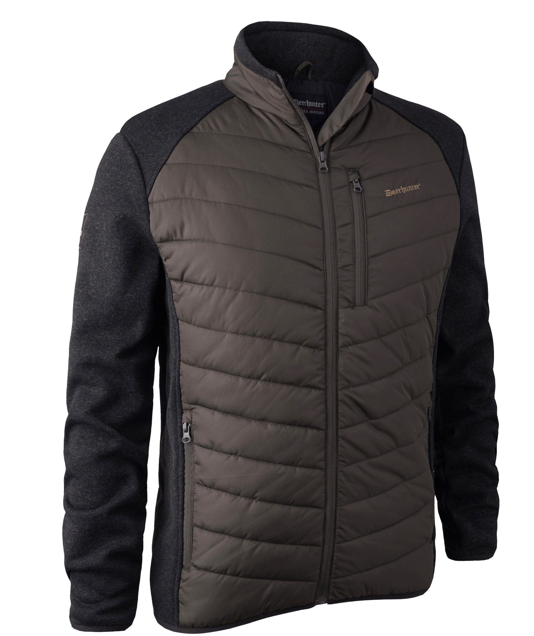 Deerhunter Moor vatteret jakke med strik, Brown Leaf, Brown Leaf, swatch