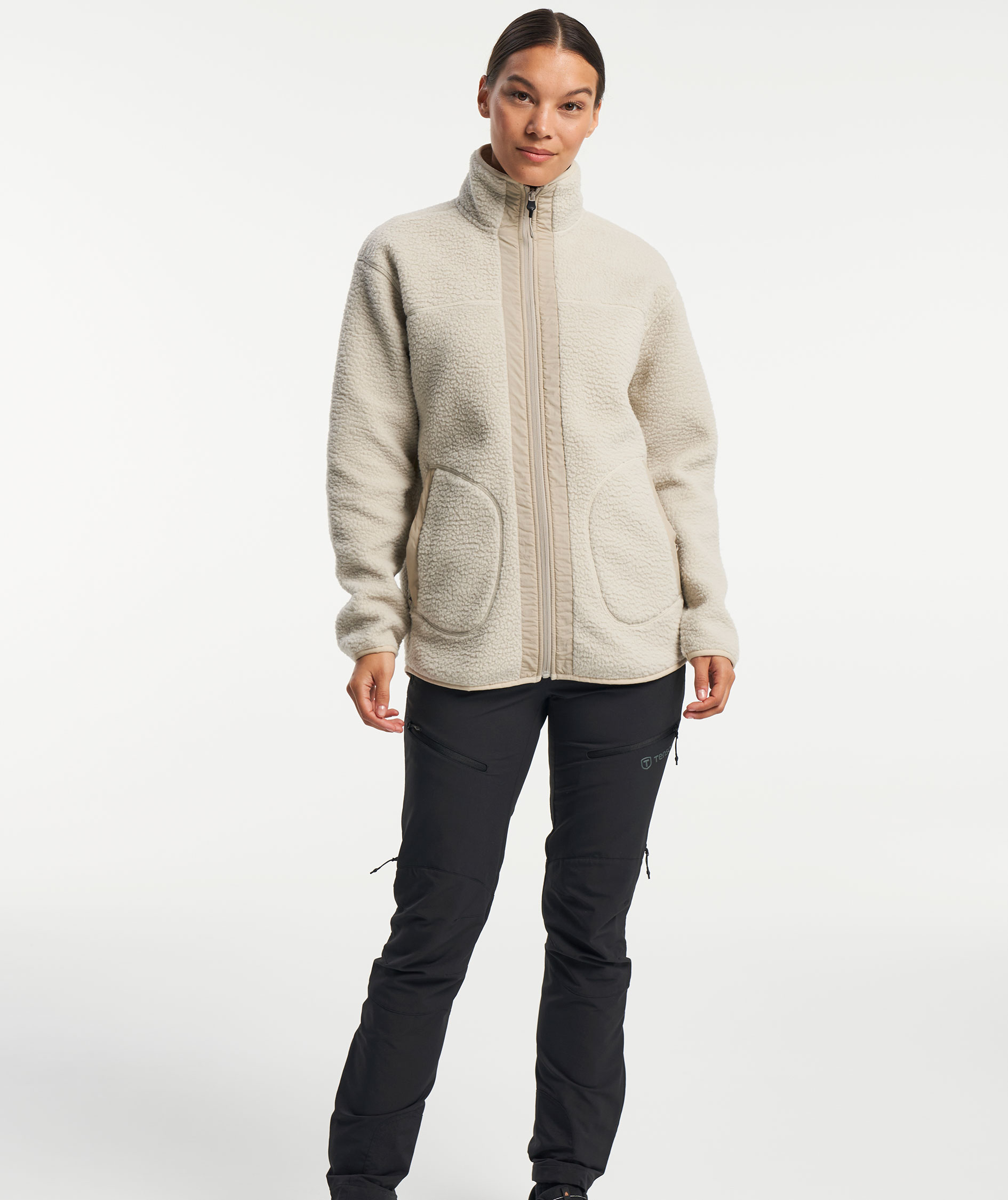 Tenson Yoke dame fiberpelsjakke, Sand, large image number 7