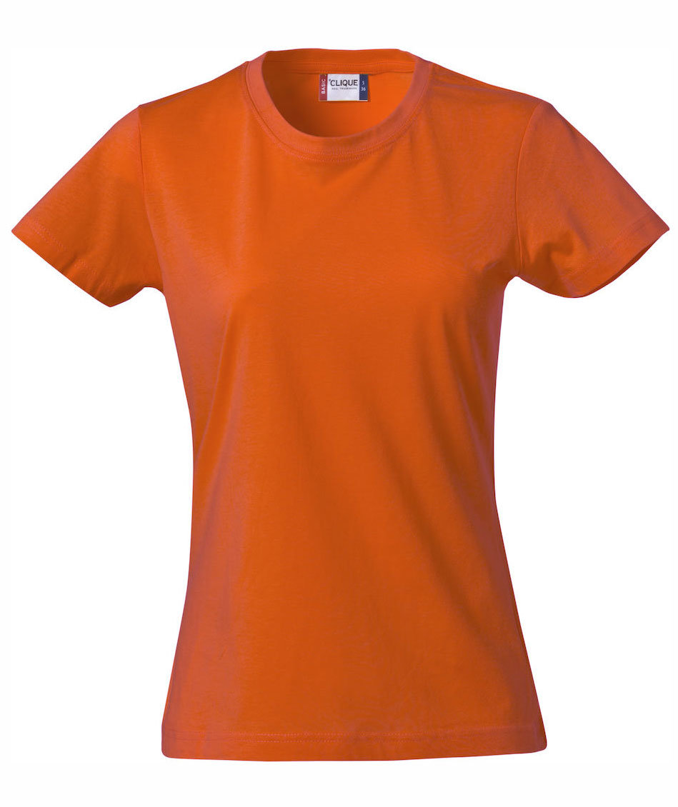 Clique Basic T-shirt dam, Blood orange, Blood orange, swatch