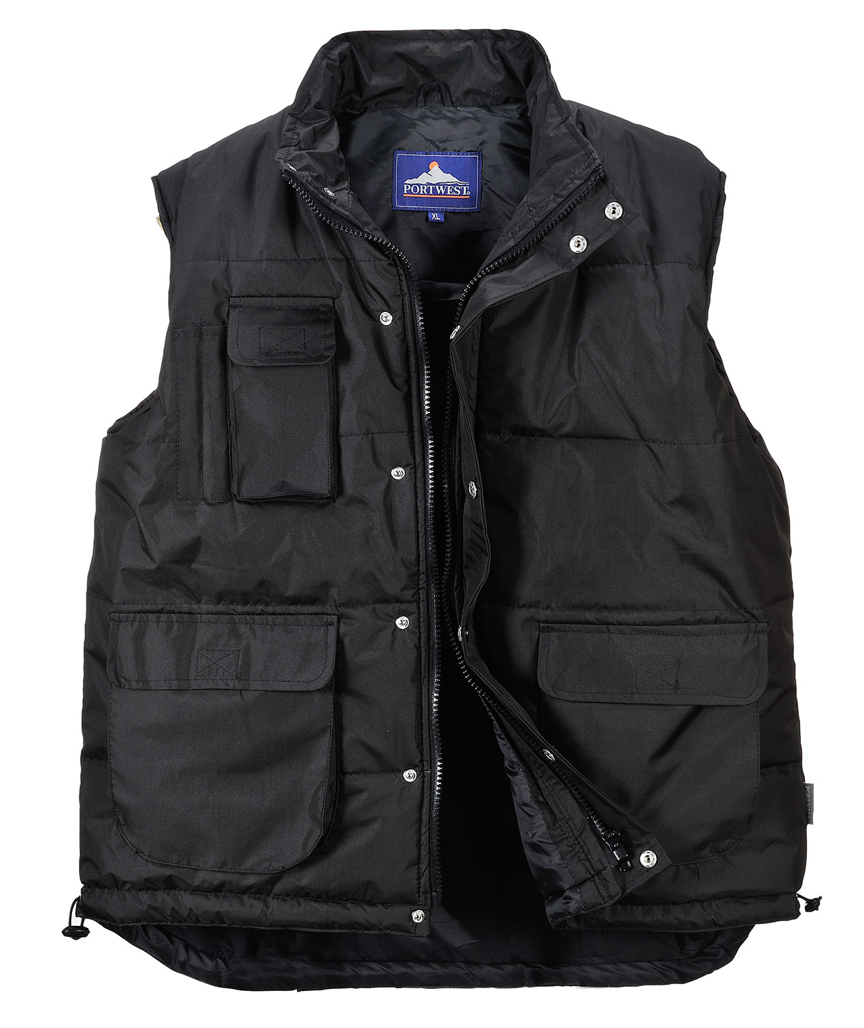 Portwest Vadderad v&auml;st, Svart