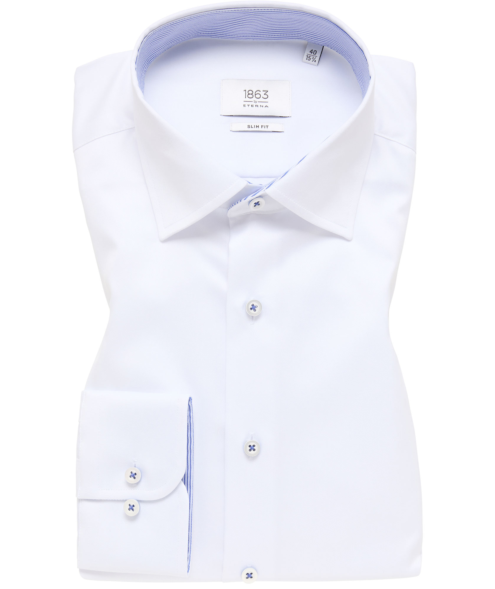 Eterna Gentle Slim fit Hemd, White, large image number 4