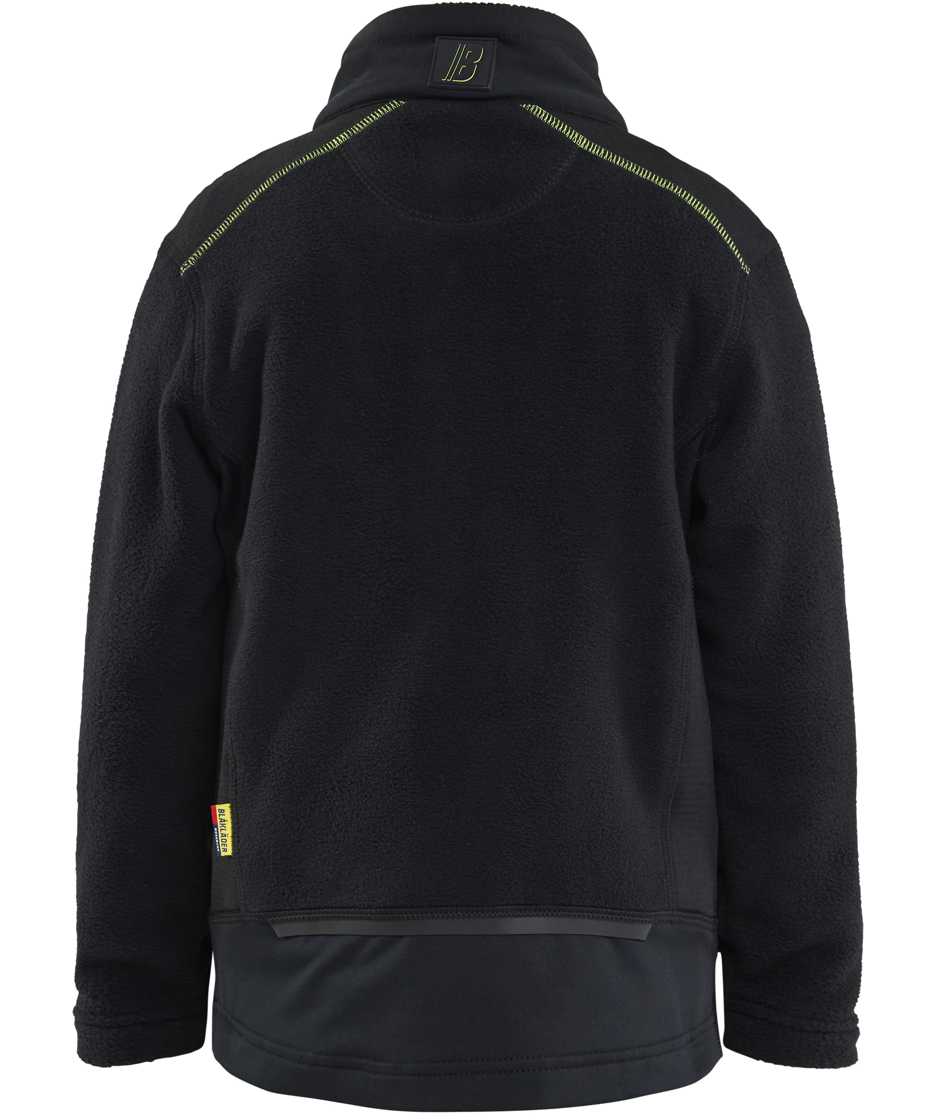 Bl&aring;kl&auml;der fleece sweater for kids, Black/Hi-Vis Yellow, large image number 2