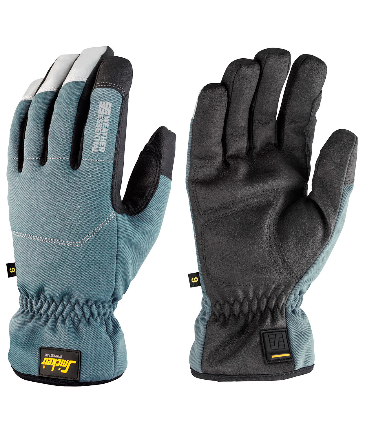 Snickers Weather Essential arbeidshansker, Svart/Stengr&aring;