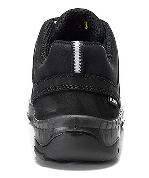 Elten Maddox Black Leather Low arbejdssko O2, Sort, large image number 4