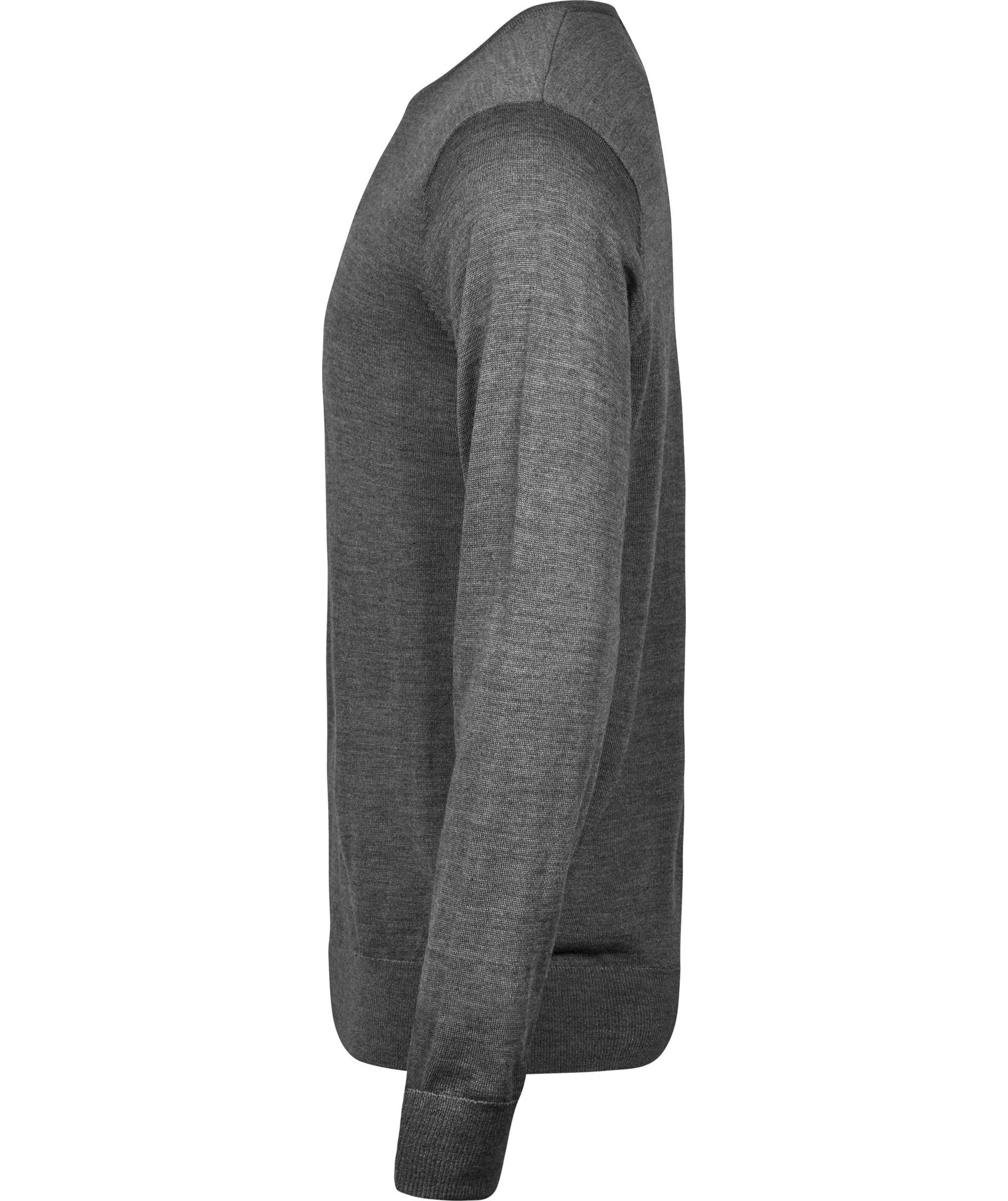 Tee Jays Crew Neck pullover with merino wool, Grey melange, large image number 3