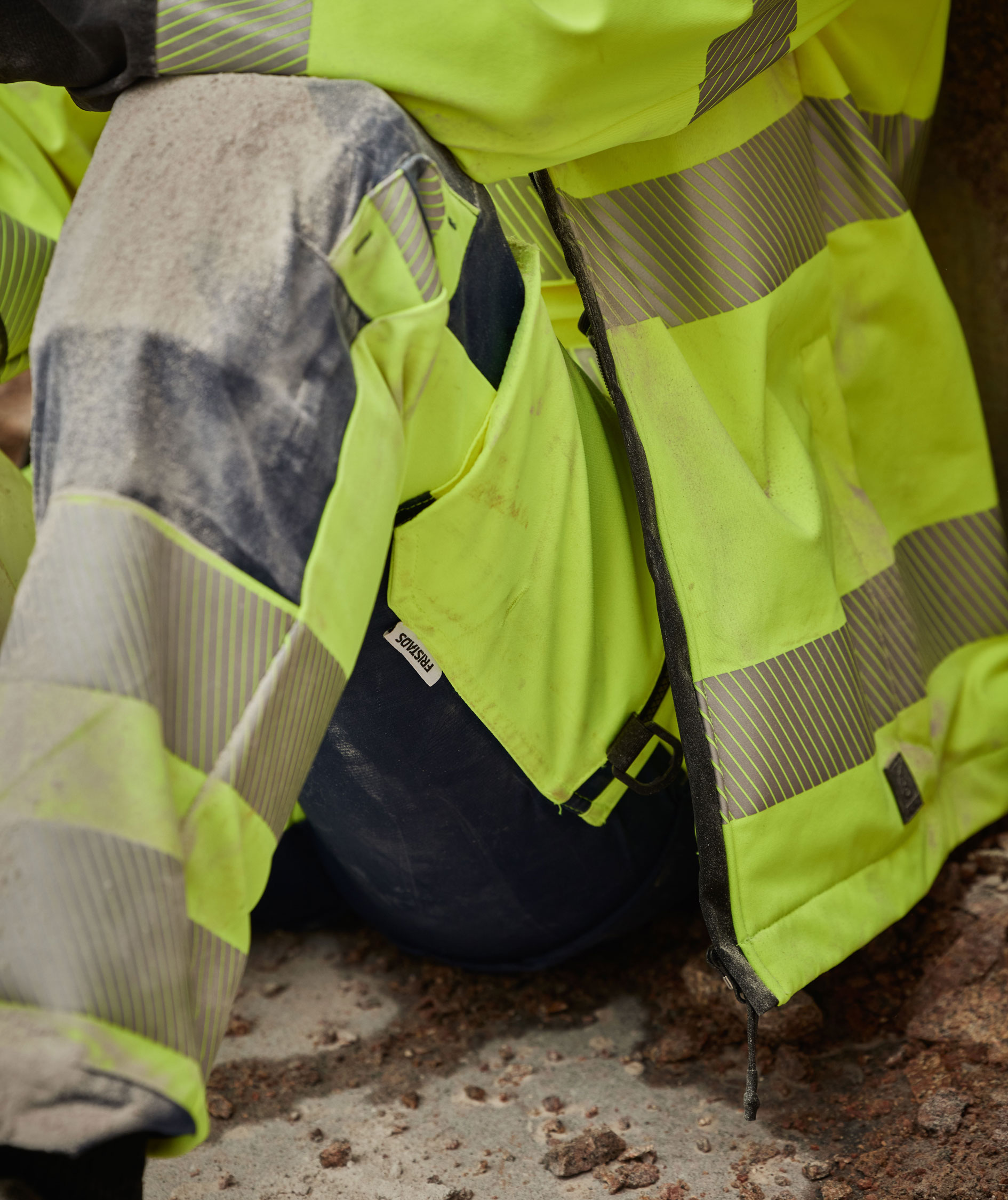 Fristads Green 2664 GSTP hantverksbyxa dam full stretch, Varsel Gul/Svart, large image number 3