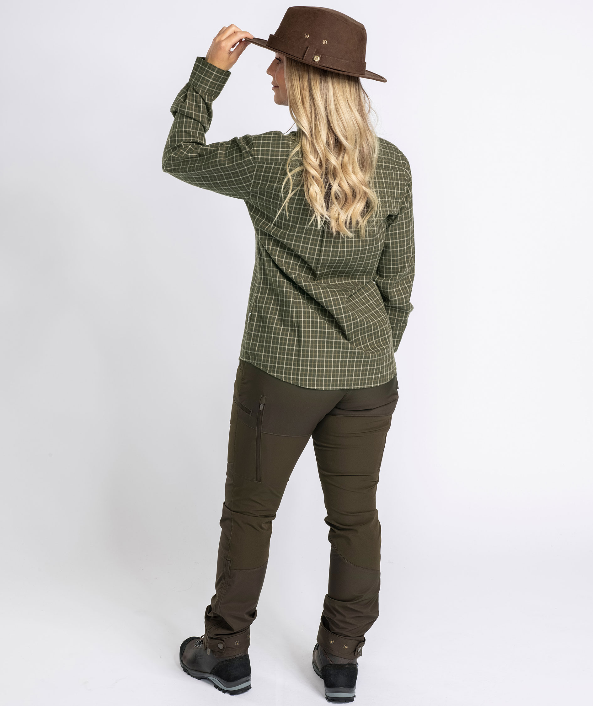 Pinewood Nydala Grouse dameskjorte, Moss green, large image number 6