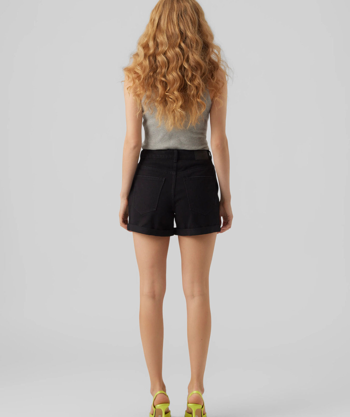 Vero Moda VMZURI denimshorts dam, Black, large image number 2