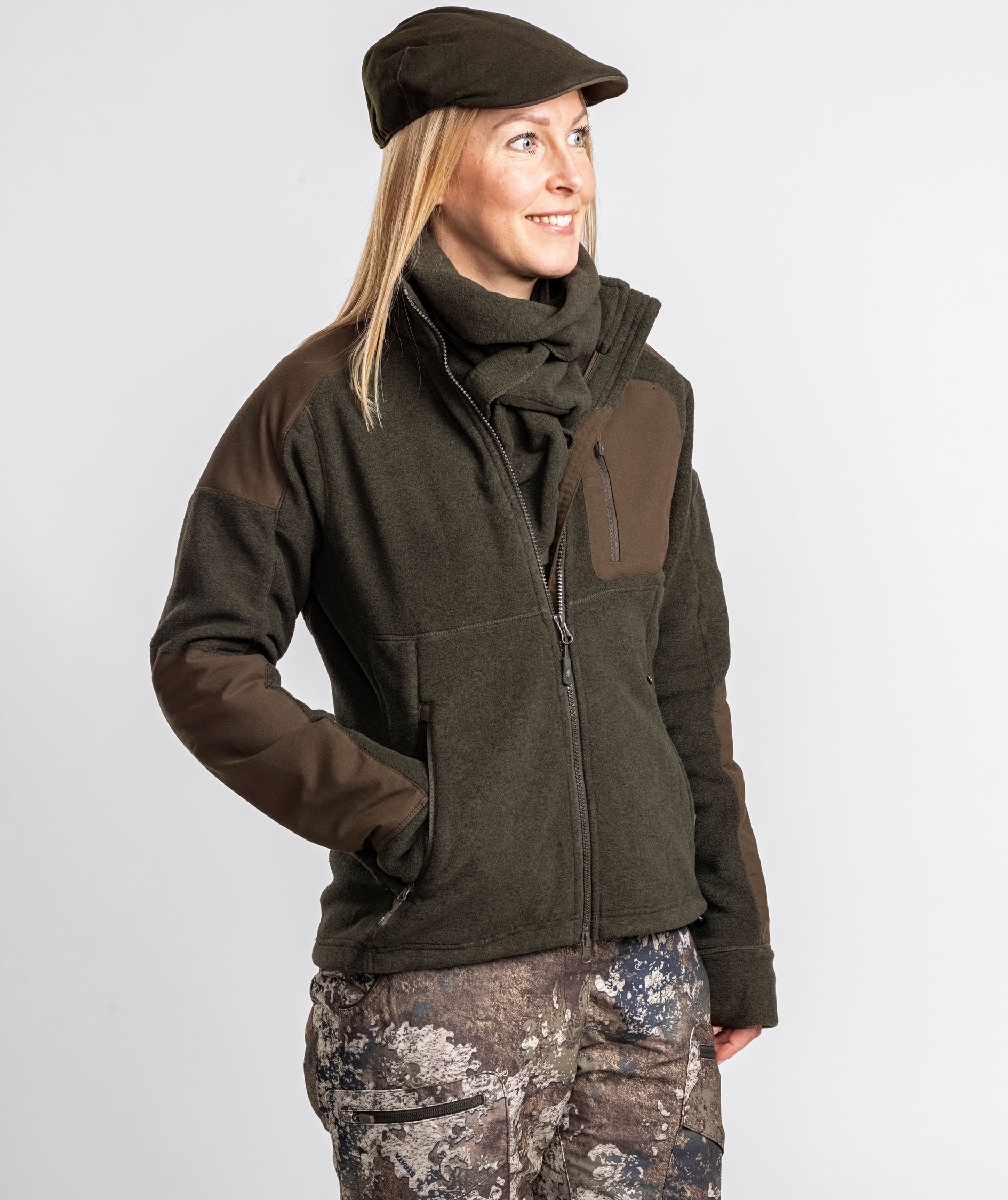 Pinewood&nbsp;Sm&aring;land Forest dame fleecejakke, Jagtgr&oslash;n, large image number 1