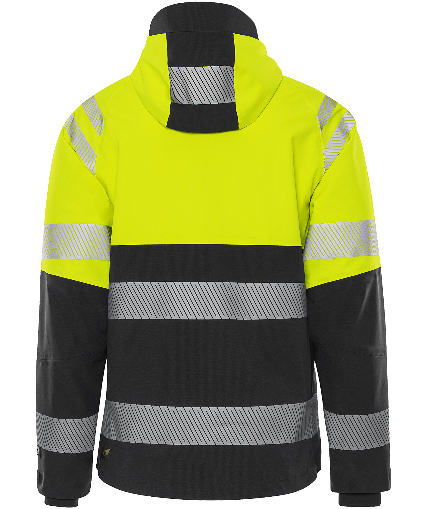 Fristads shell jacket 4690 GLS full stretch, Hi-vis Yellow/Black, large image number 2