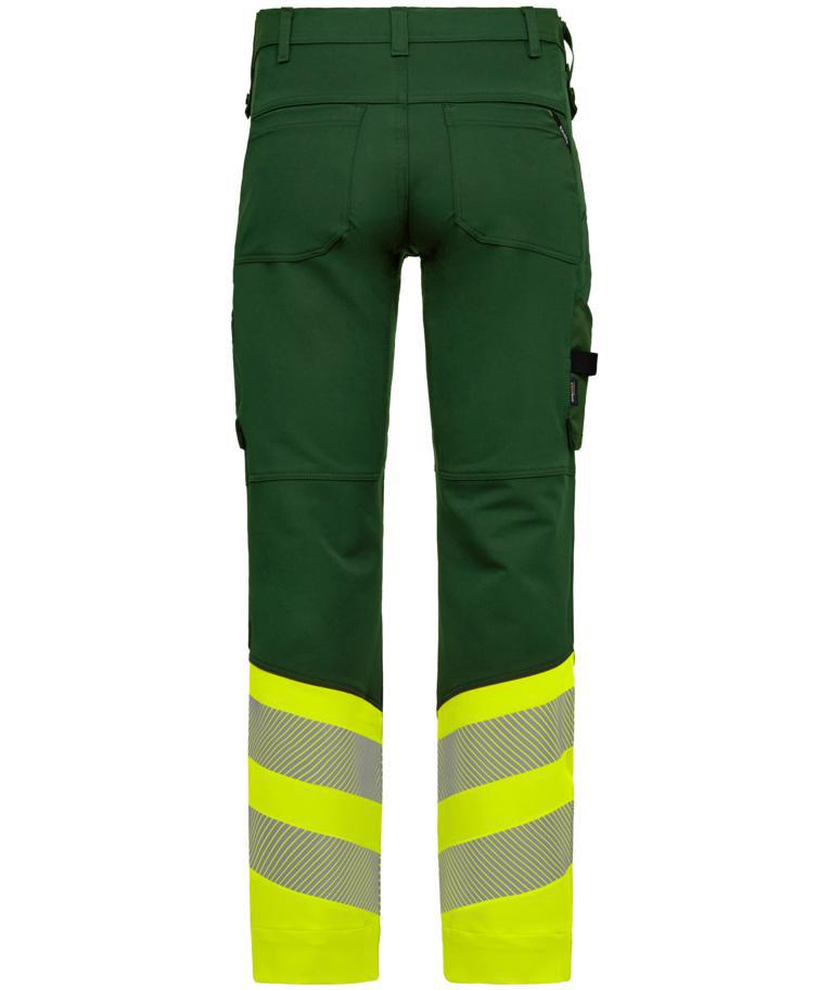 Engel Safety arbetsbyxa full stretch, Gr&ouml;n/Varsel Gul, large image number 1
