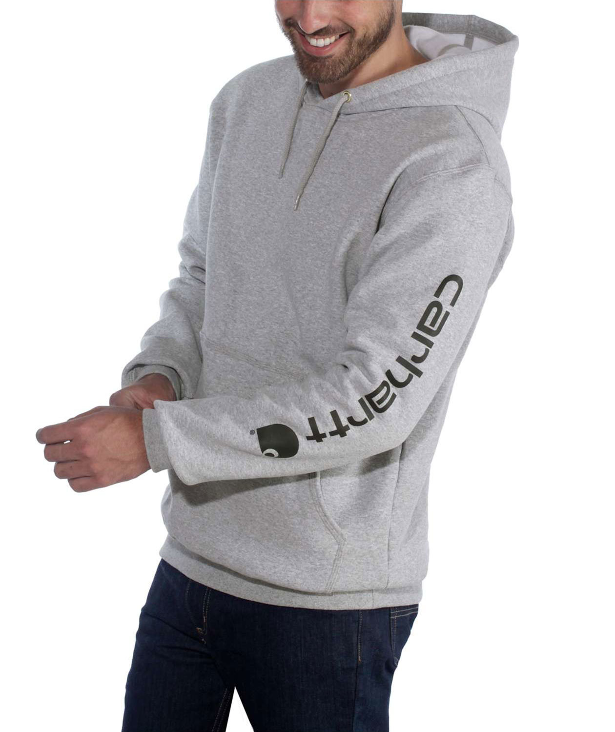 Carhartt Midweight hettegenser, Heather grey/black