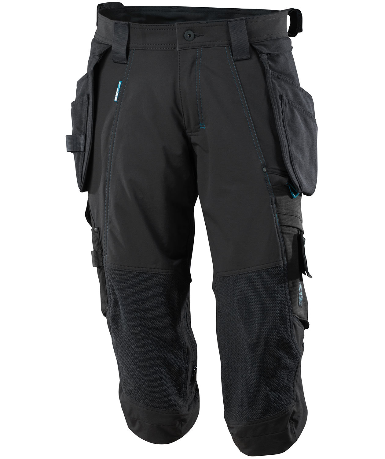 Mascot Advanced h&aring;ndverksknickers full stretch, Svart, Svart, swatch