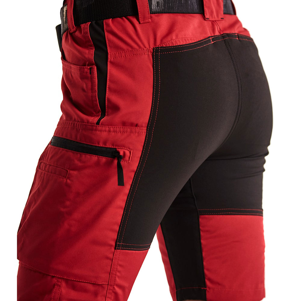 Bl&aring;kl&auml;der Unite Damen Arbeitsshorts, Rot/Schwarz, large image number 4