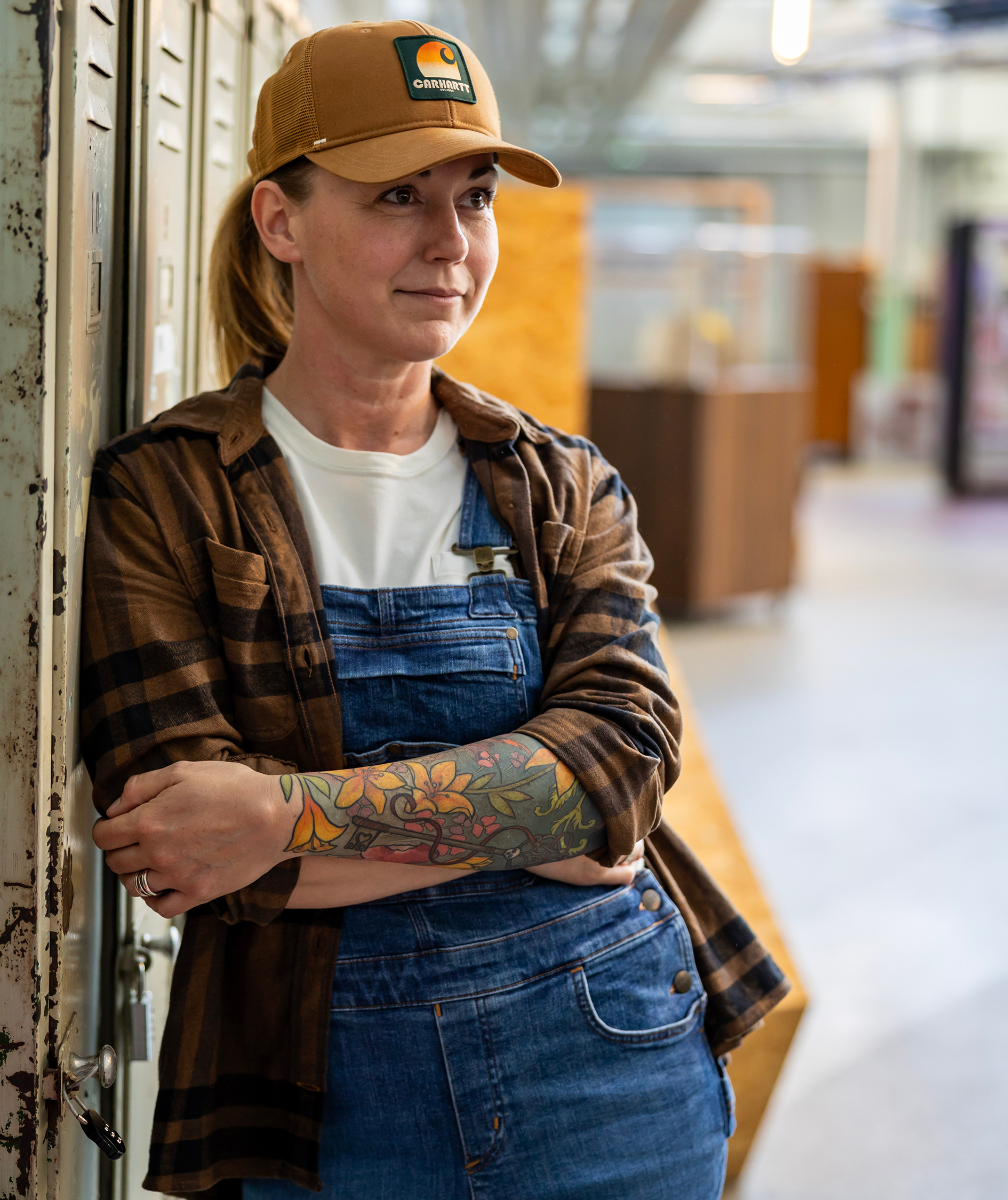 Carhartt flanellskjorta dam, Carhartt Brown Heather