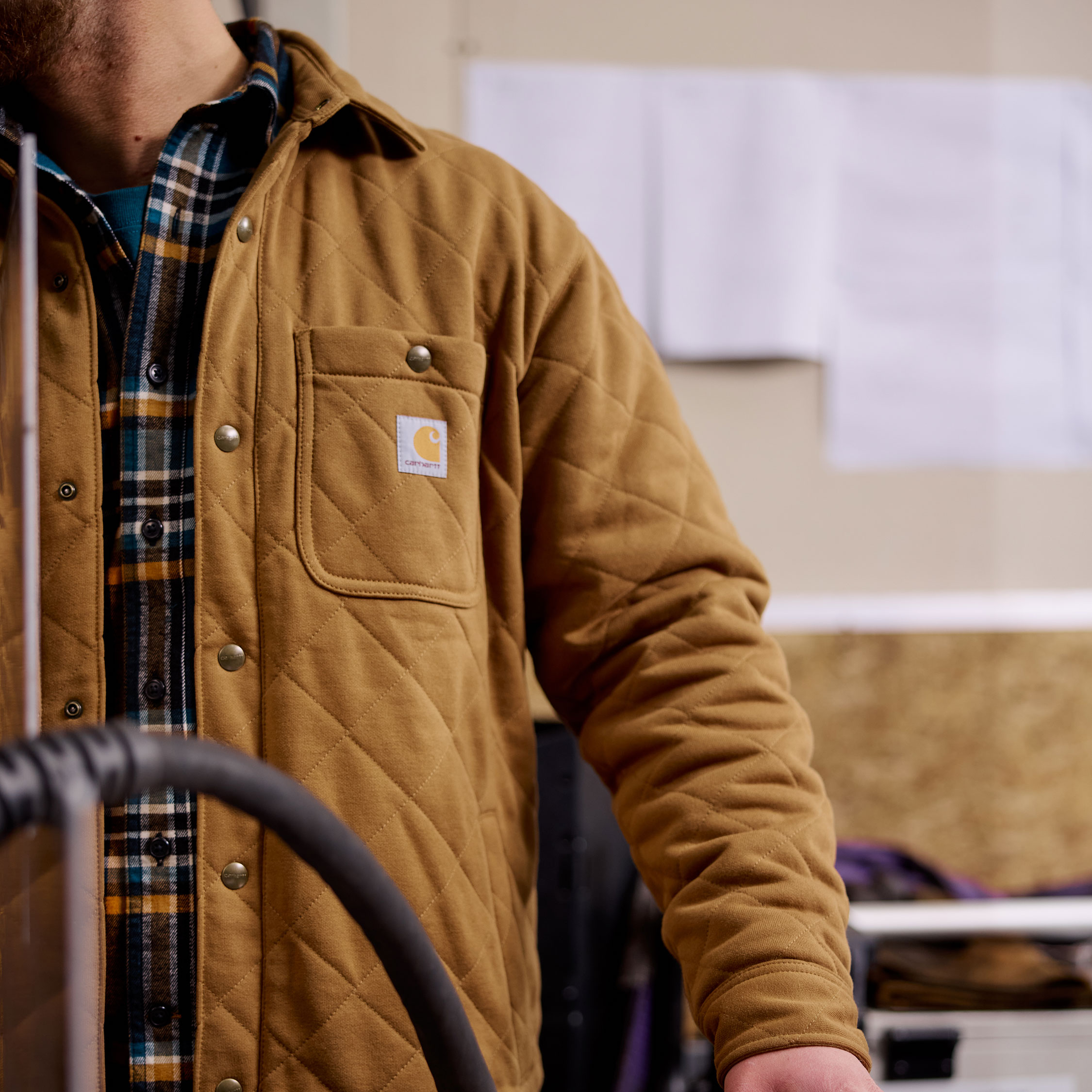 Carhartt quiltet Hemdjacke, Carhartt Brown, large image number 3
