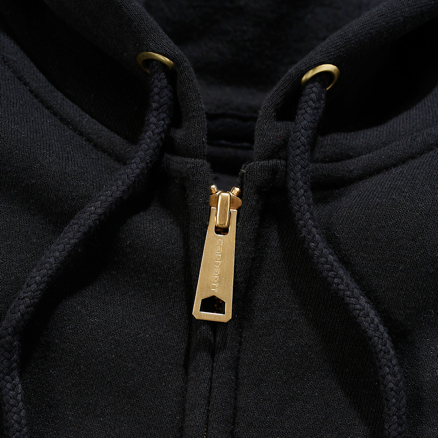 Carhartt Marquette hettegenser med glidel&aring;s, Svart, large image number 2