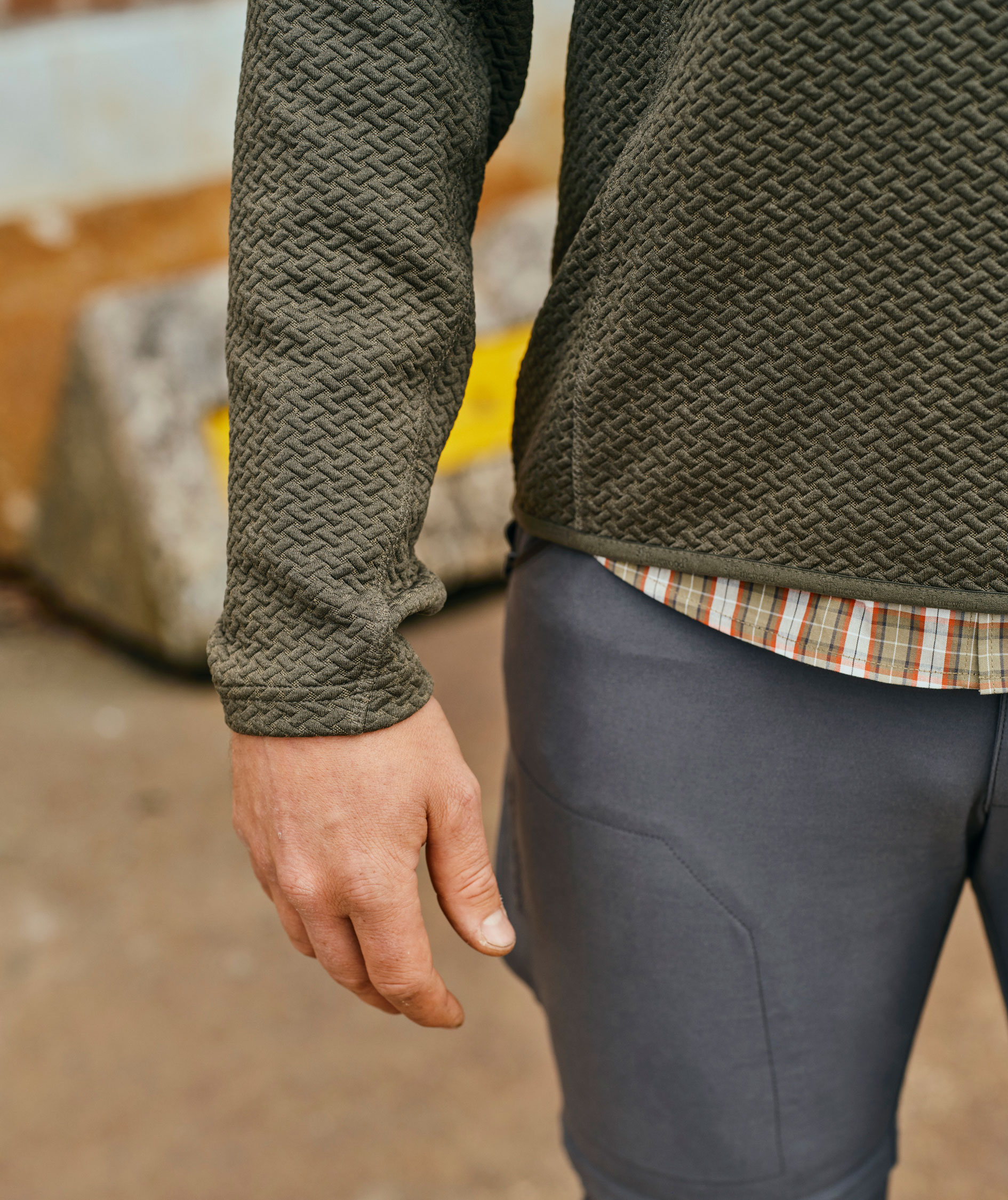 Pinewood Finnveden half-zip h&aelig;ttetr&oslash;je, Dark Green Melange, large image number 6