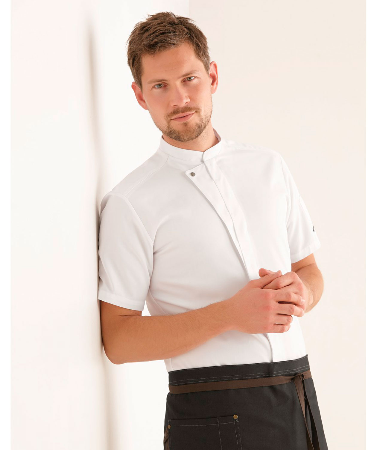 Kentaur kortermet kokke-/servicejakke, Hvit