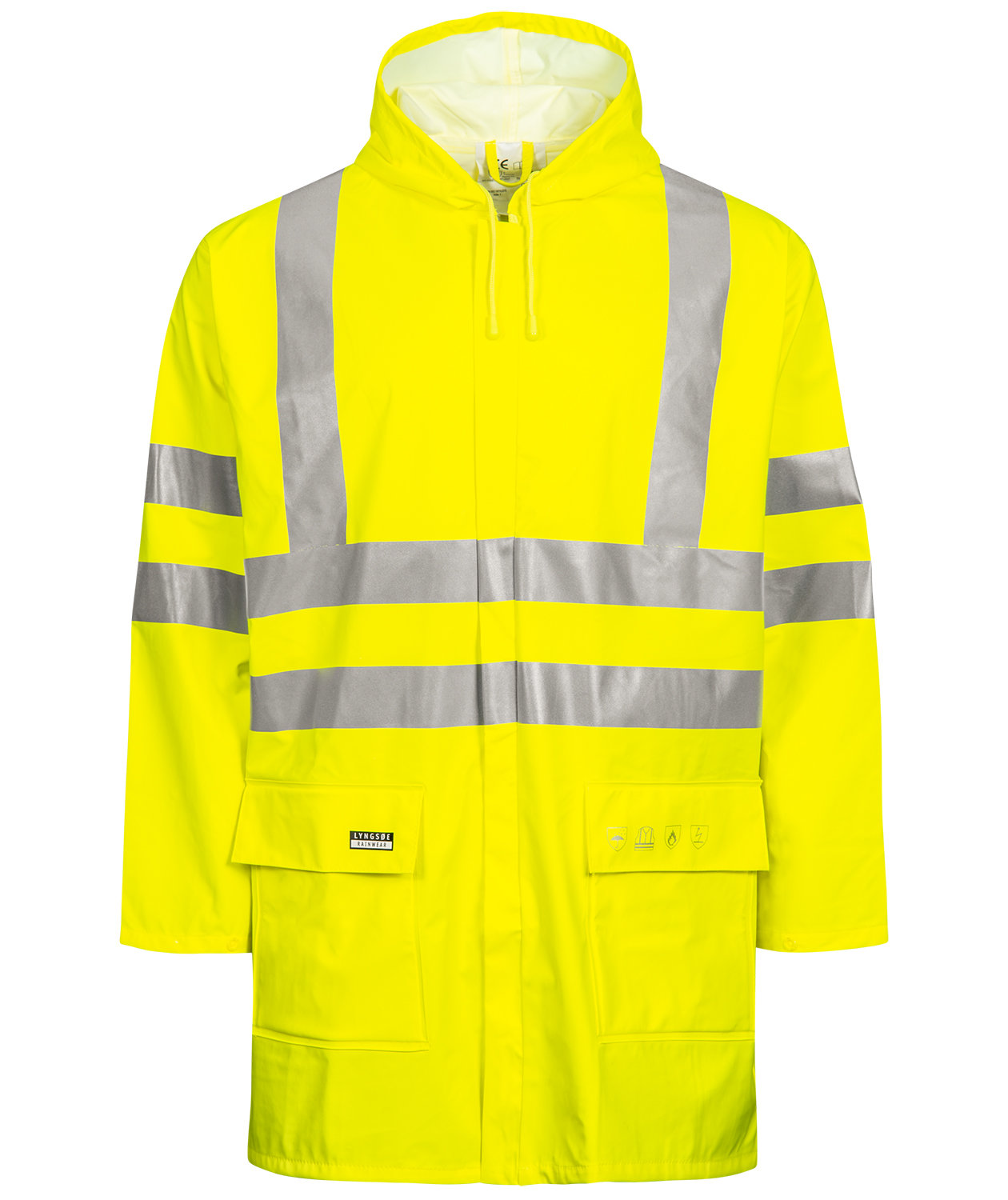 Lyngs&oslash;e Multinorm PU regnjakke, Hi-Vis&nbsp;Gul