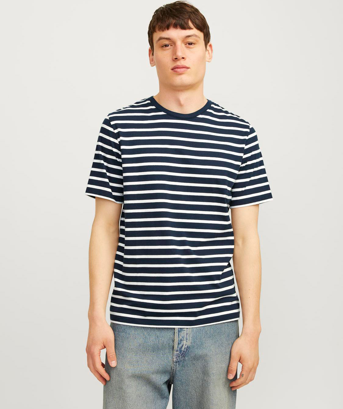 Jack & Jones JJEORGANIC basic T-shirt, Navy Blazer/Cloud Dancer