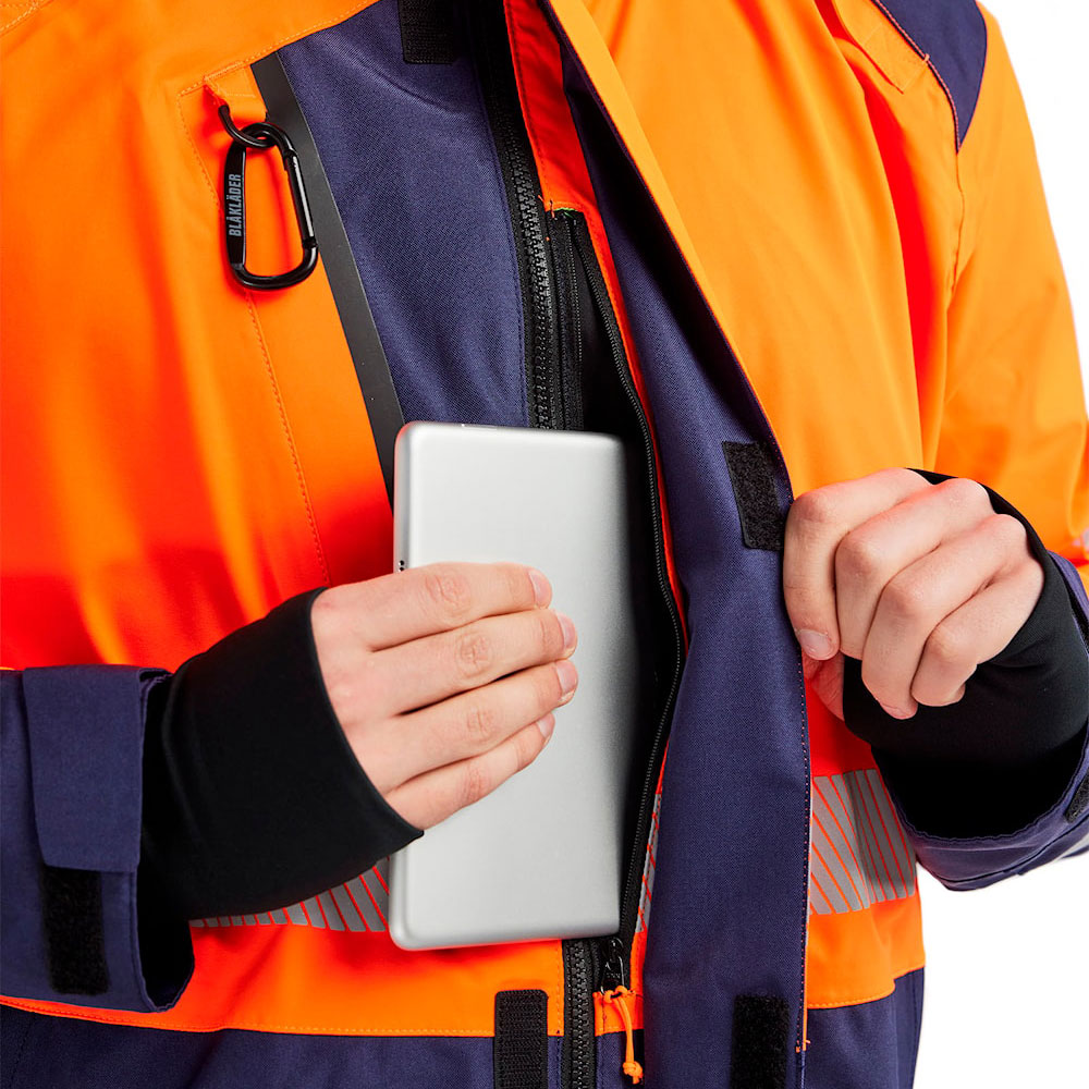 Bl&aring;kl&auml;der skaljakke, Hi-Vis Orange/Marine, large image number 5