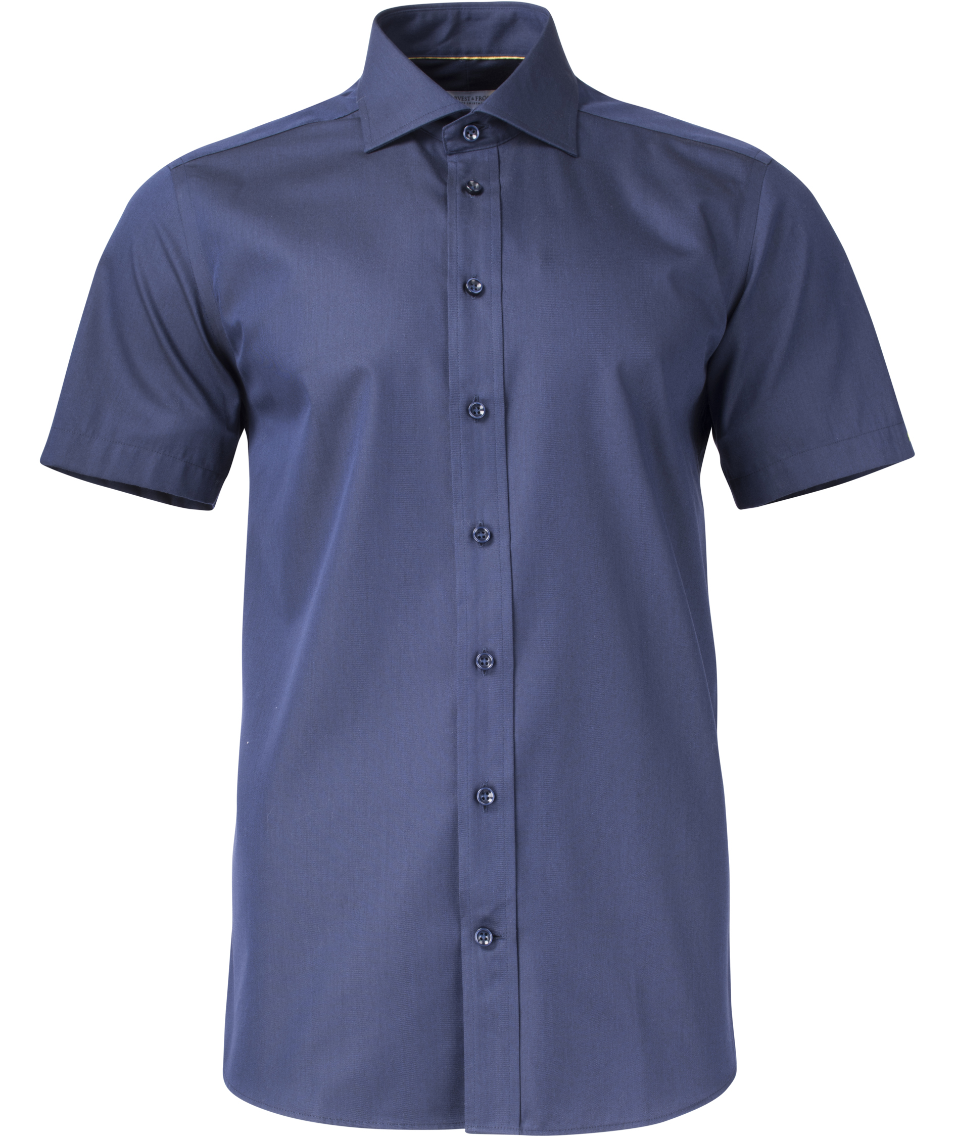J. Harvest & Frost Twill Yellow Bow 50 Regular fit kortermet skjorte, Navy