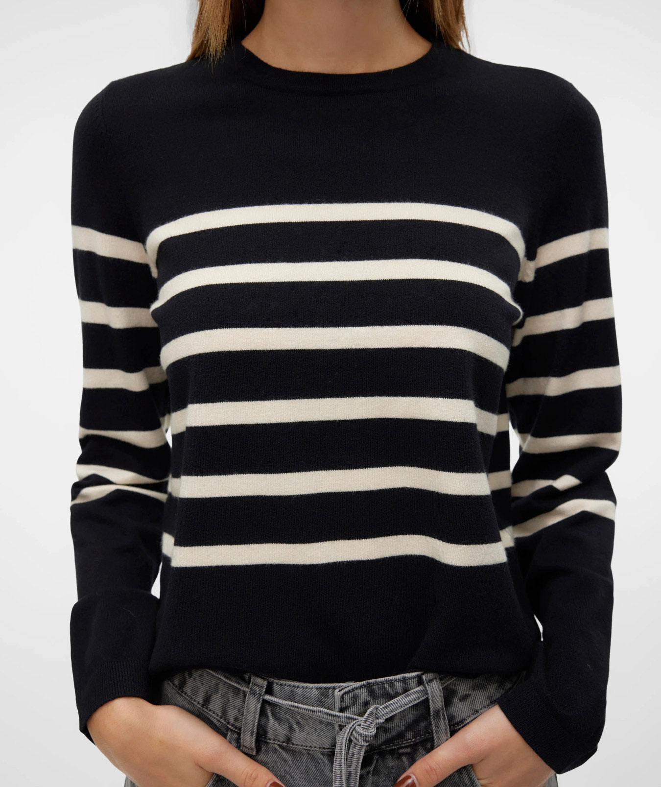 Vero Moda VMSABA Damen Strickpullover, Black Birch, large image number 3