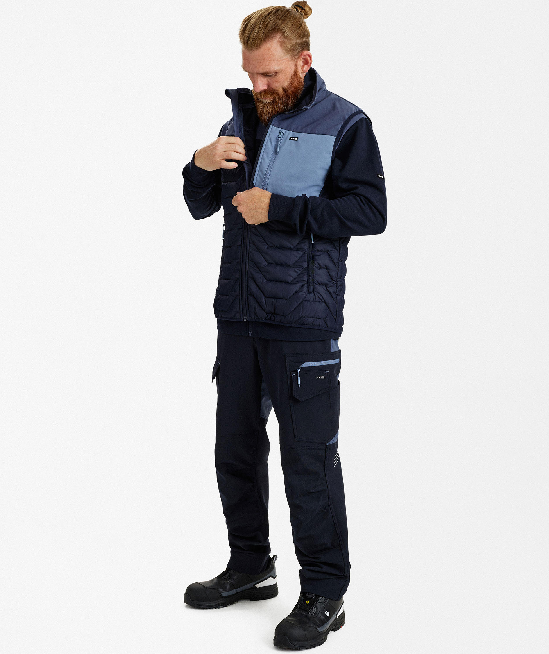 Engel Entire vattert vest, Deep Blue/Dark Sea, large image number 2