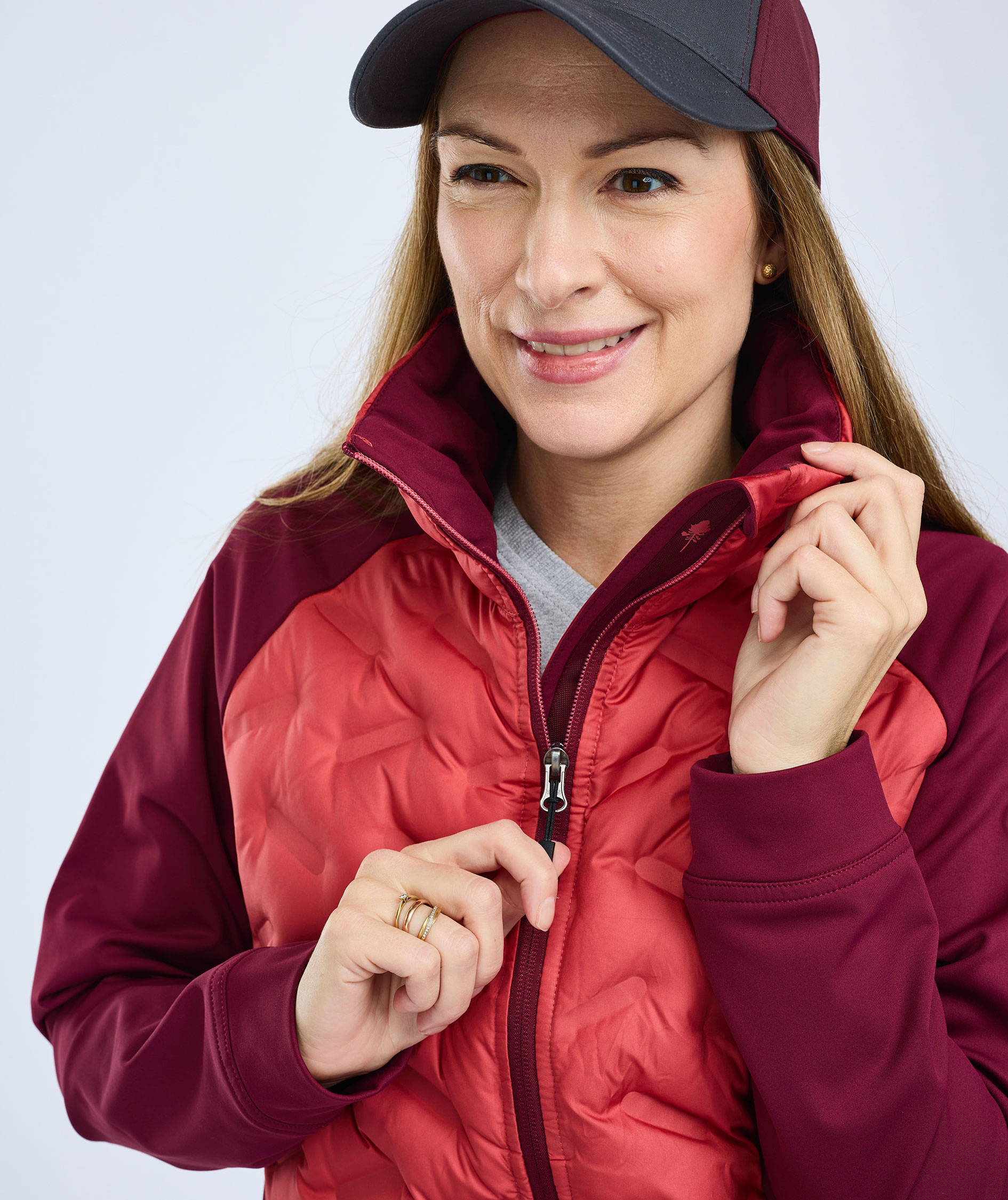 Pinewood&nbsp;Abisko Insulation dame hybridjakke, Brick Pink/Burgundy, large image number 6