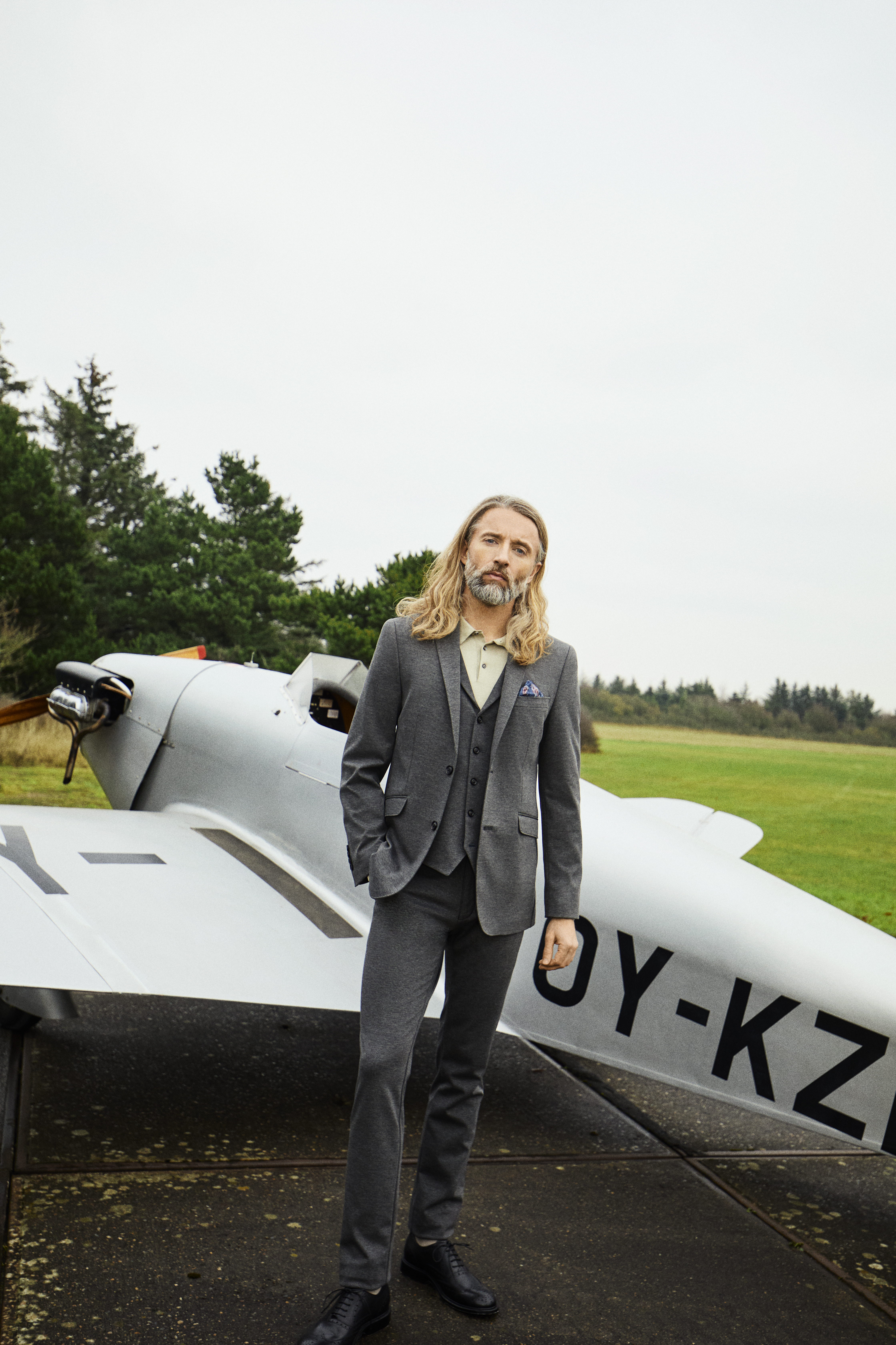 Sunwill Extreme Flexibility Slim fit chinos, Charcoal, large image number 7