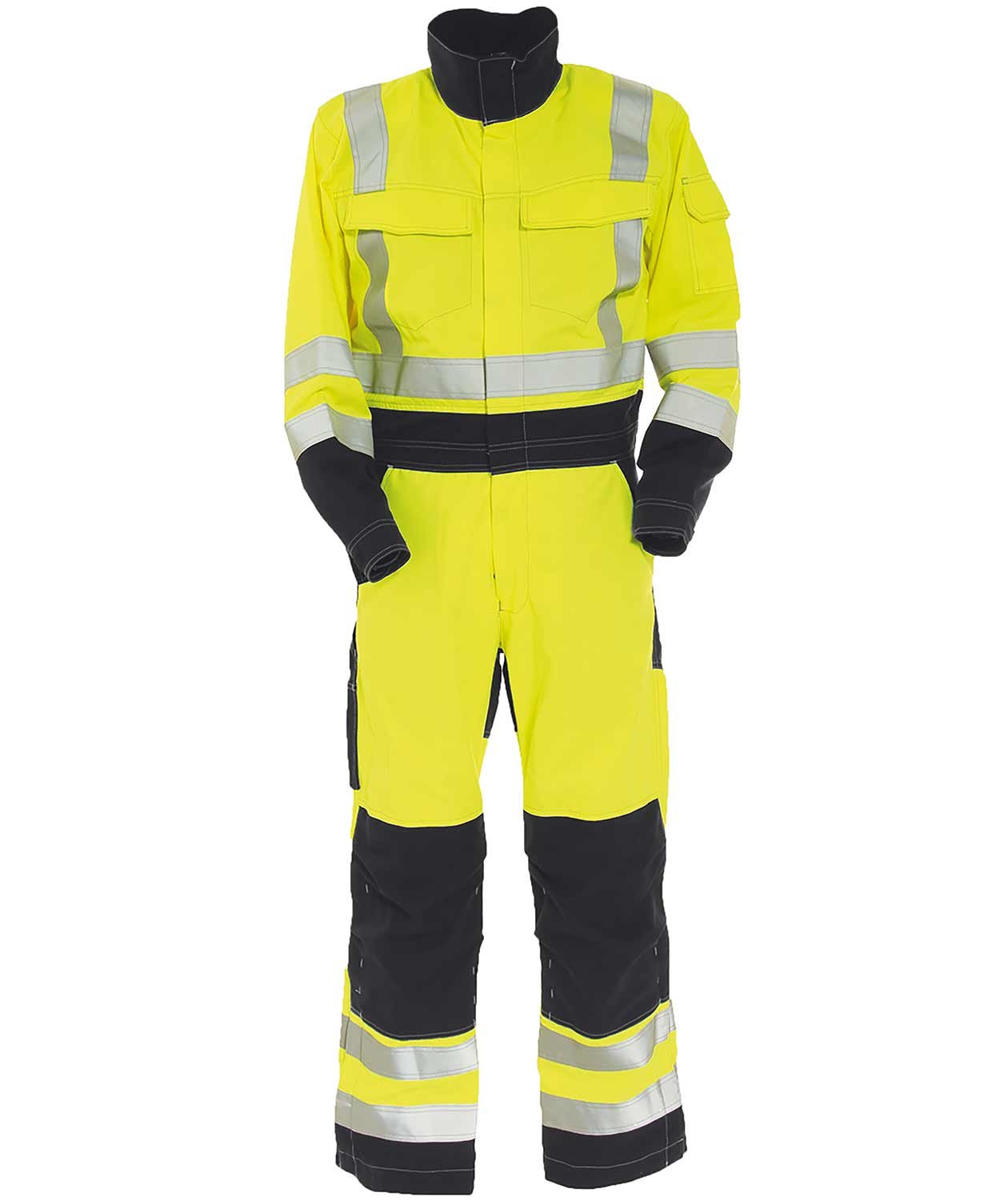 Tranemo Tera TX arbejdskedeldragt, Hi-vis Gul/marinebl&aring;, large image number 0