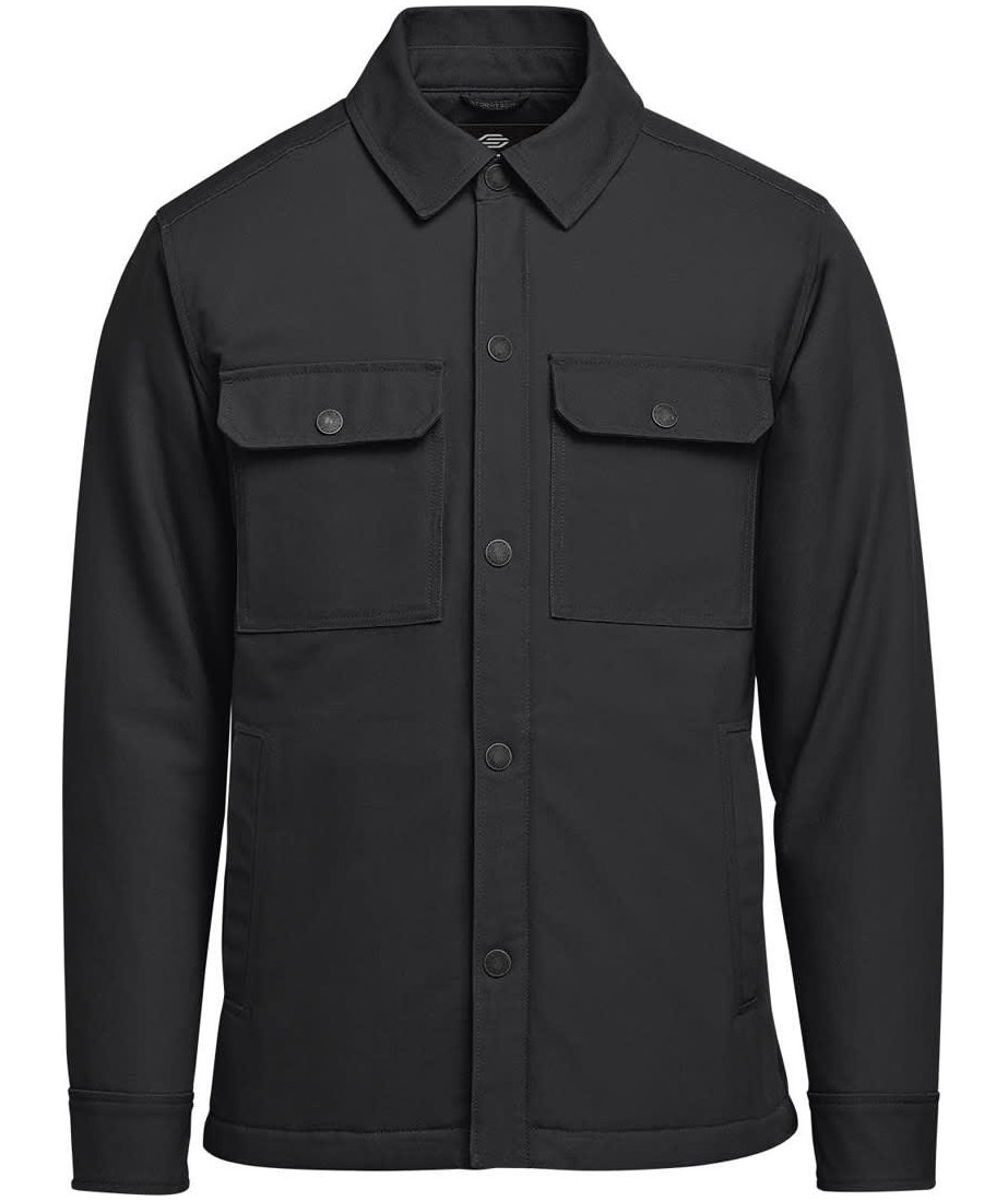 Stormtech Oxide padded shirt jacket, Black, Black, swatch