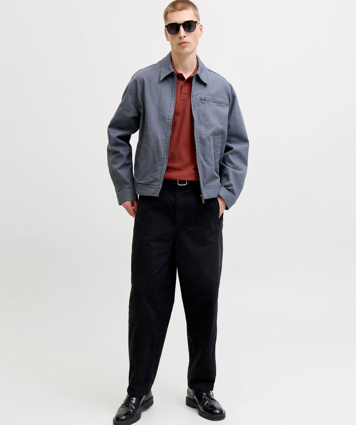 Jack & Jones JJEAUSTIN Polo shirt, Fired Brick, large image number 6