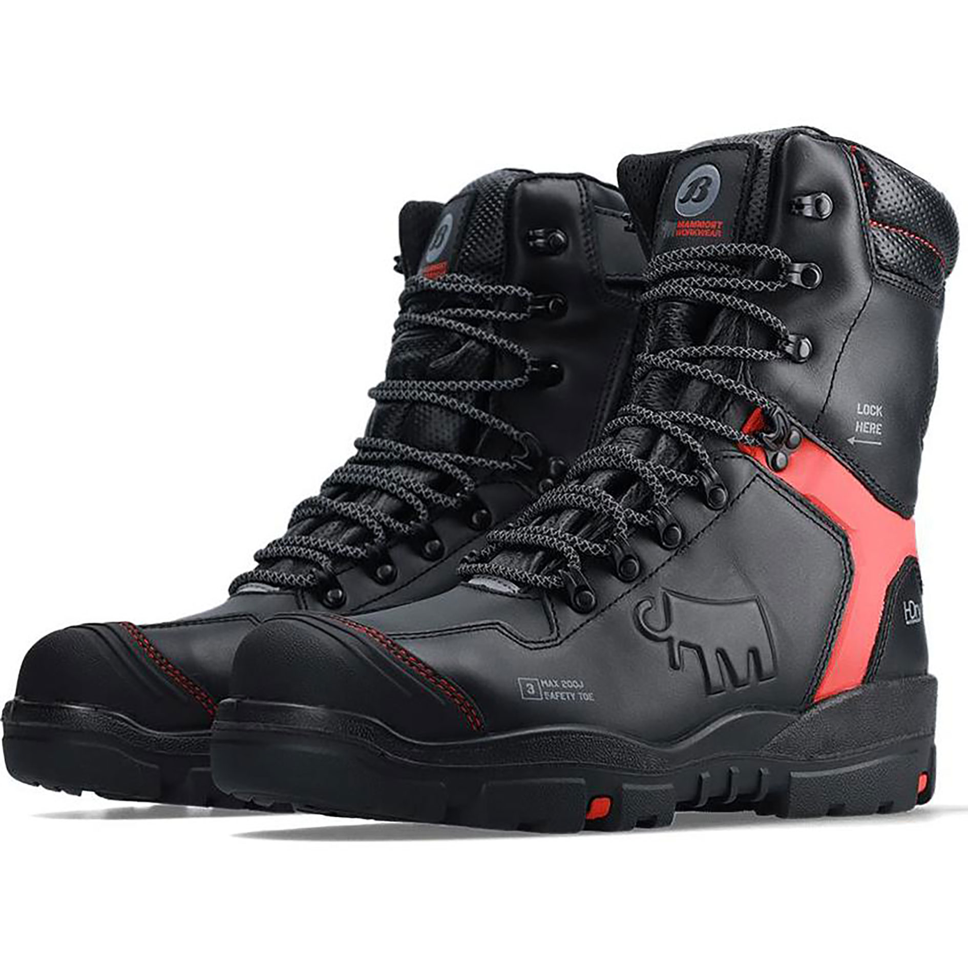 Bata Industrials 66477 Mammoet Bolster safety boots S3, Black/Red, large image number 5