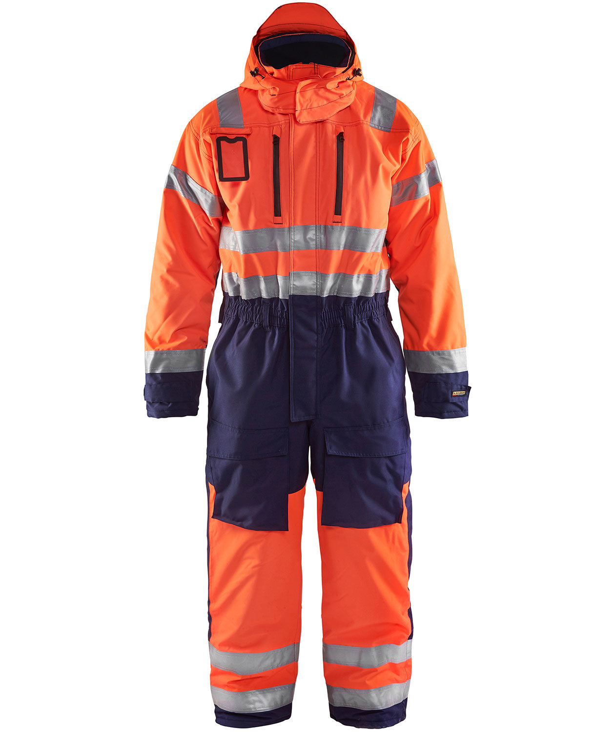 Bl&aring;kl&auml;der varmedress, Hi-vis Oransje/Marinebl&aring;