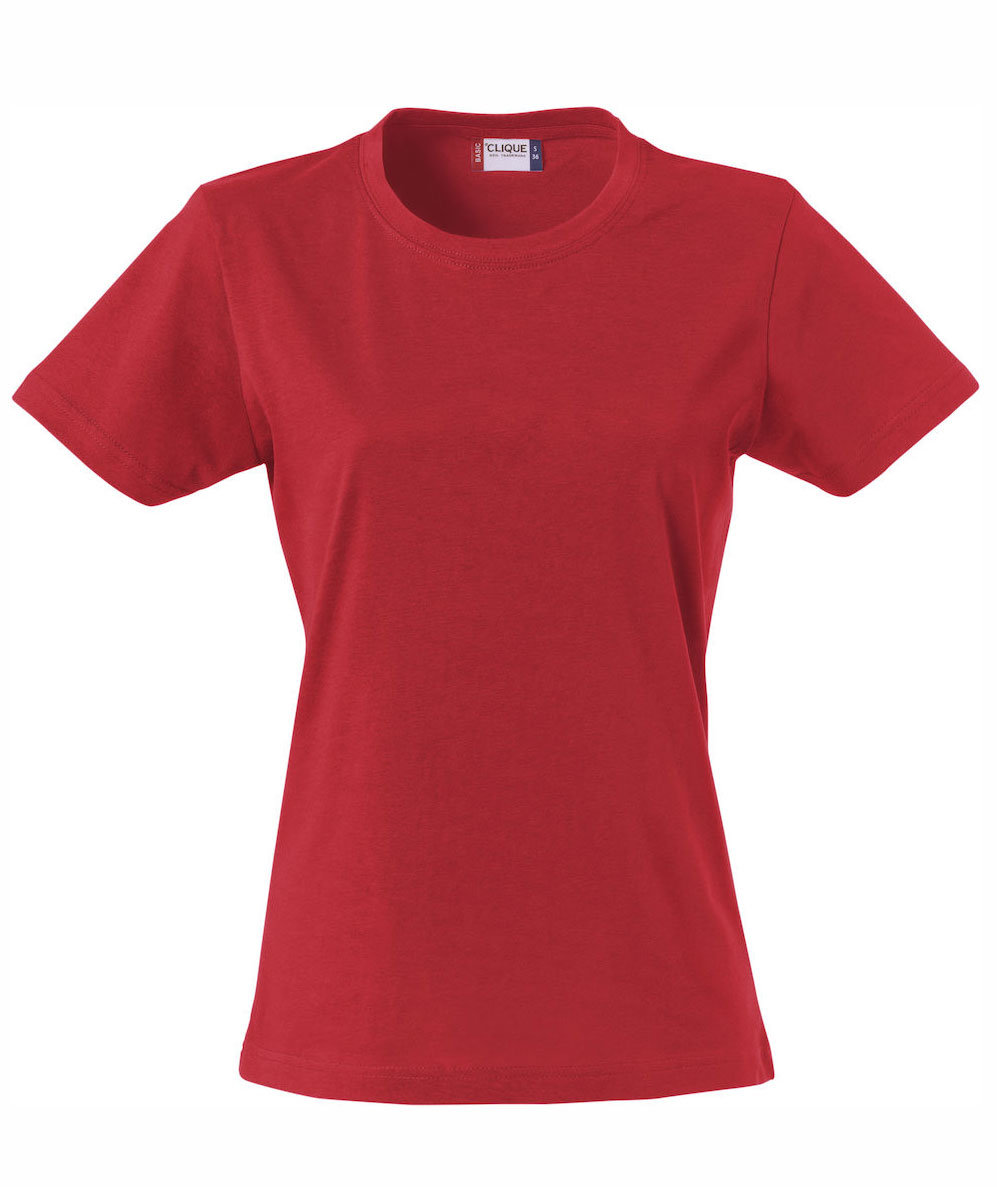 Clique Basic T-shirt dam, R&ouml;d, R&ouml;d, swatch