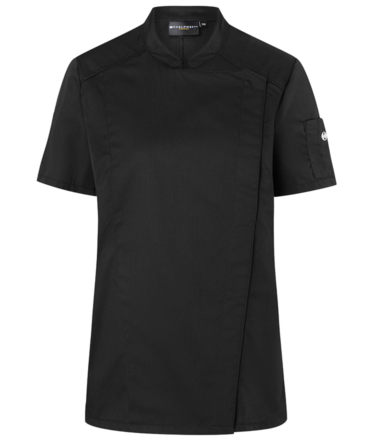 Karlowsky Modern-Look short sleeved chefs jacket, Black, large image number 0