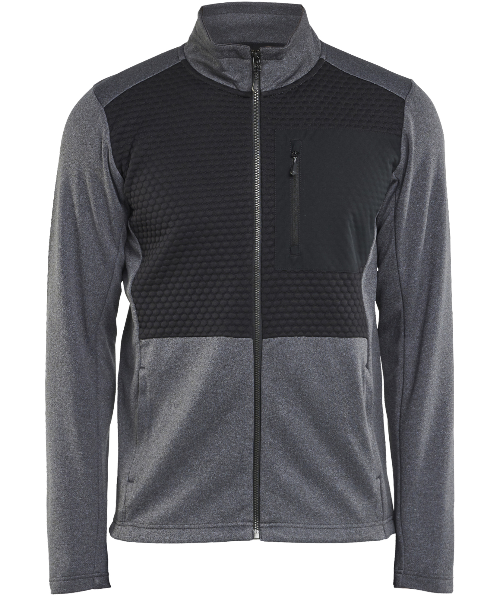 Bl&aring;kl&auml;der fleece cardigan, Svart fl&auml;ckig, Svart fl&auml;ckig, swatch